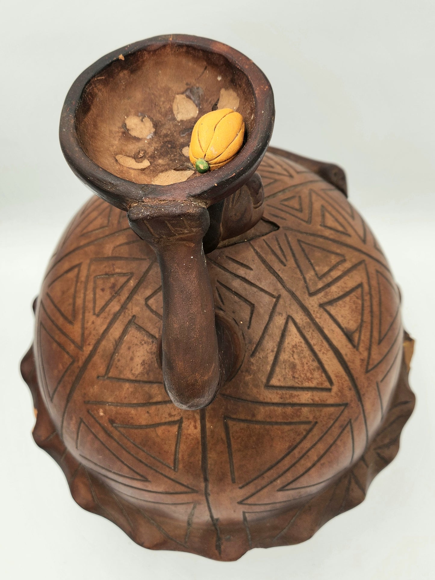 Rotund Woman With Fruit on Her Head By Manuel Adanaque in Peru