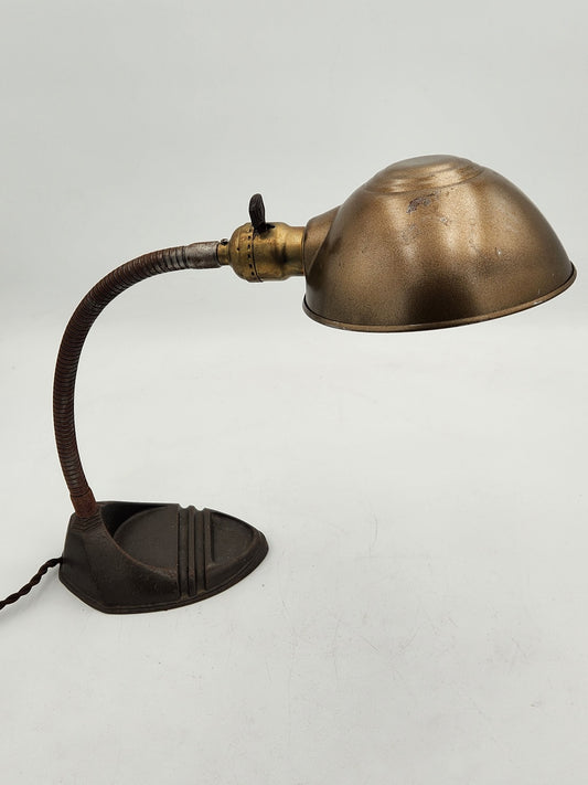 Beautiful Art Deco Vintage Gooseneck Desk Lamp