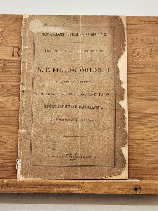1867 Report Detailing Allegations Against W.P. Kellogg