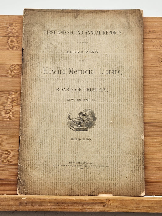 1891 report from the Howard Memorial Library