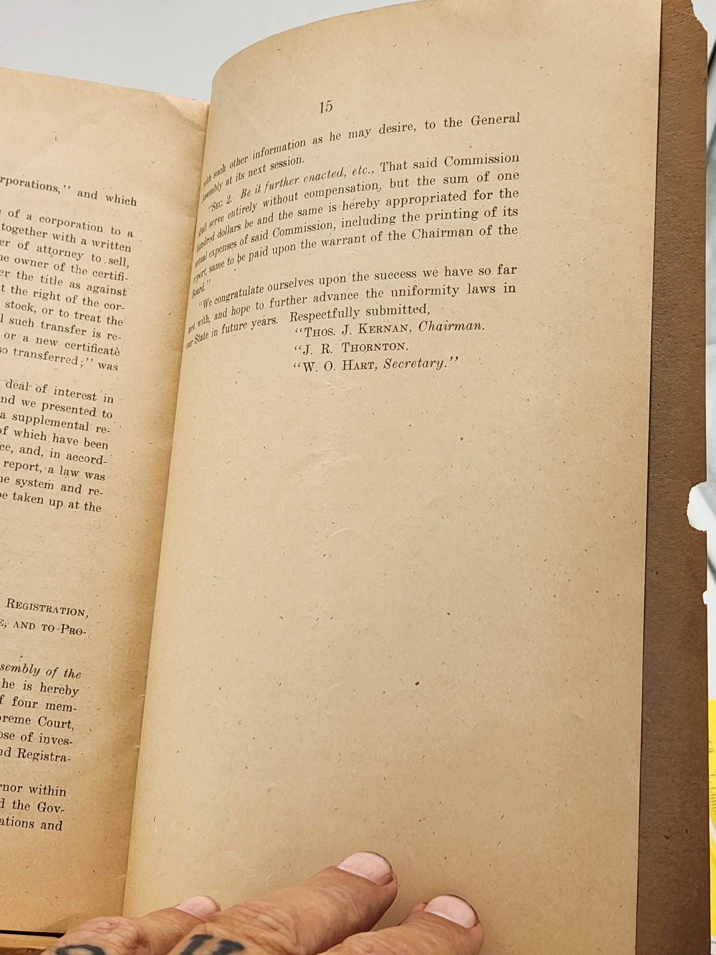 Report is from the Commissioners for Louisiana Regarding the Promotion of Uniform Legislation in the United States for 1906