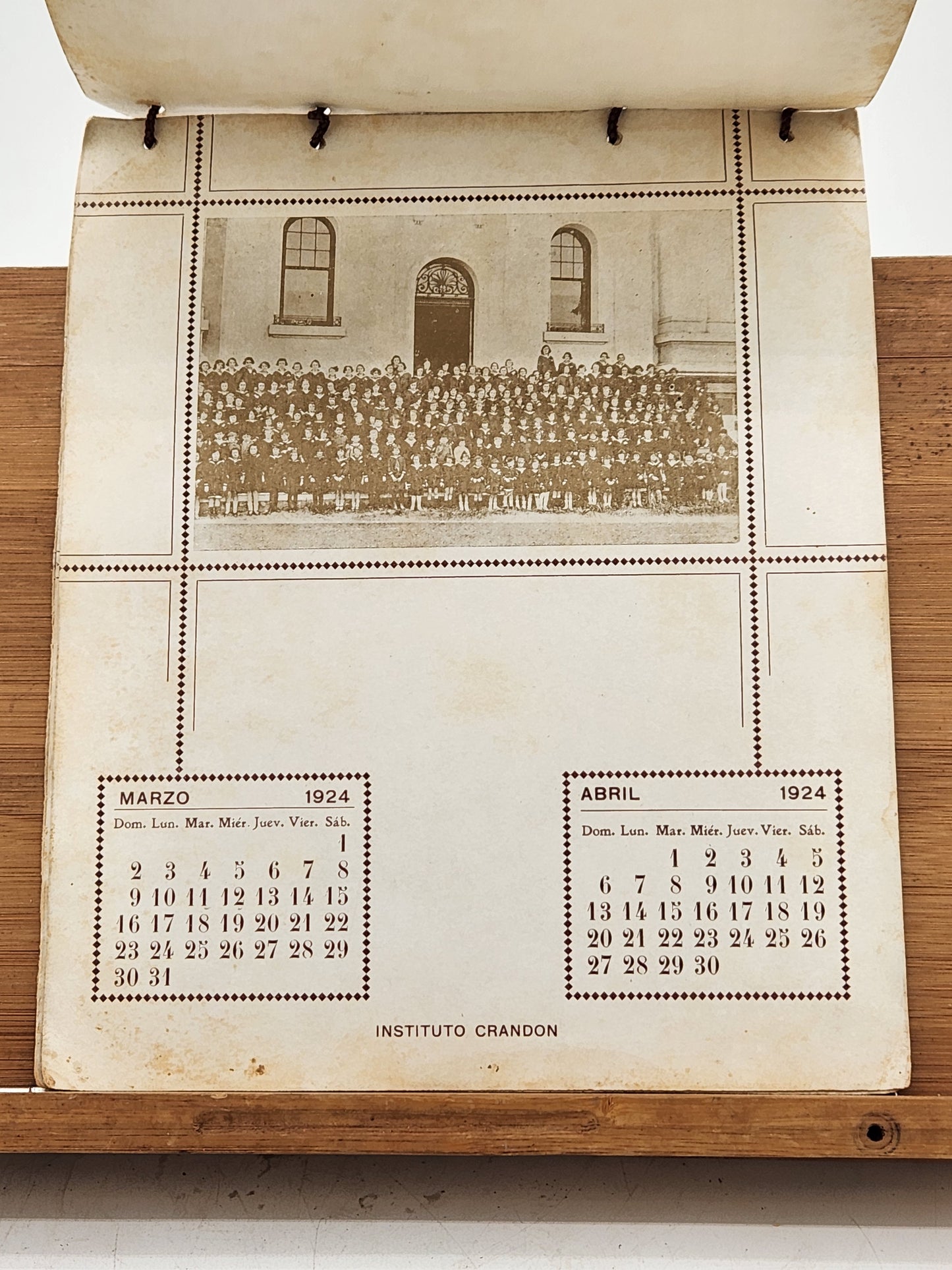 1924 calendar from the Crandon Institute
