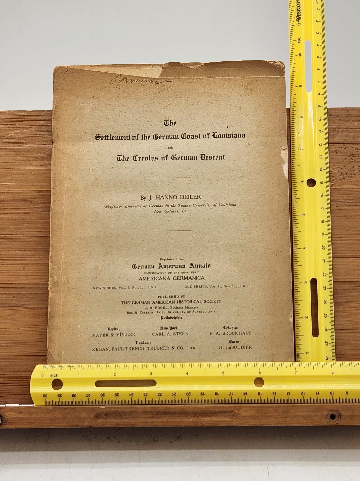 Historical excerpt detailing German settlement in Louisiana