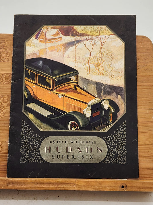 1928 Hudson Super-Six sales Catalog
