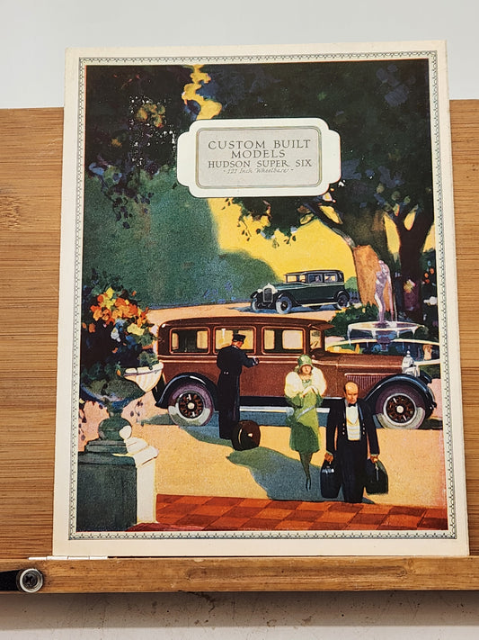 Brochure for the Hudson Super Six Custom Built Models