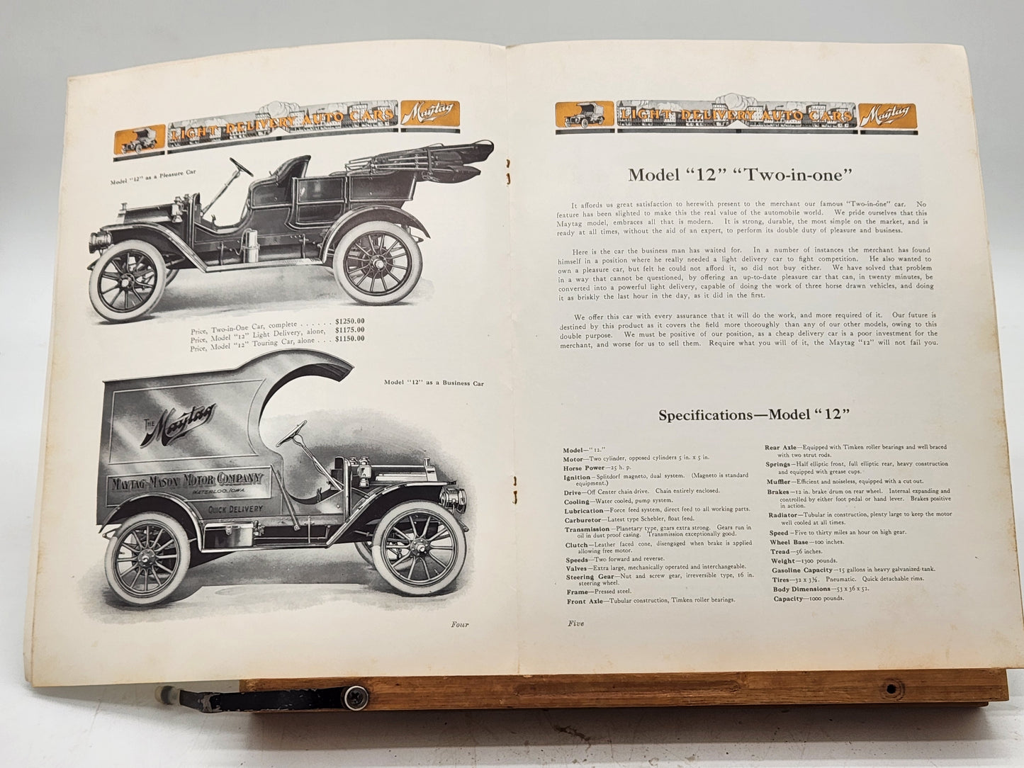 Maytag-Mason Motor Company's Light Delivery Car Catalogue