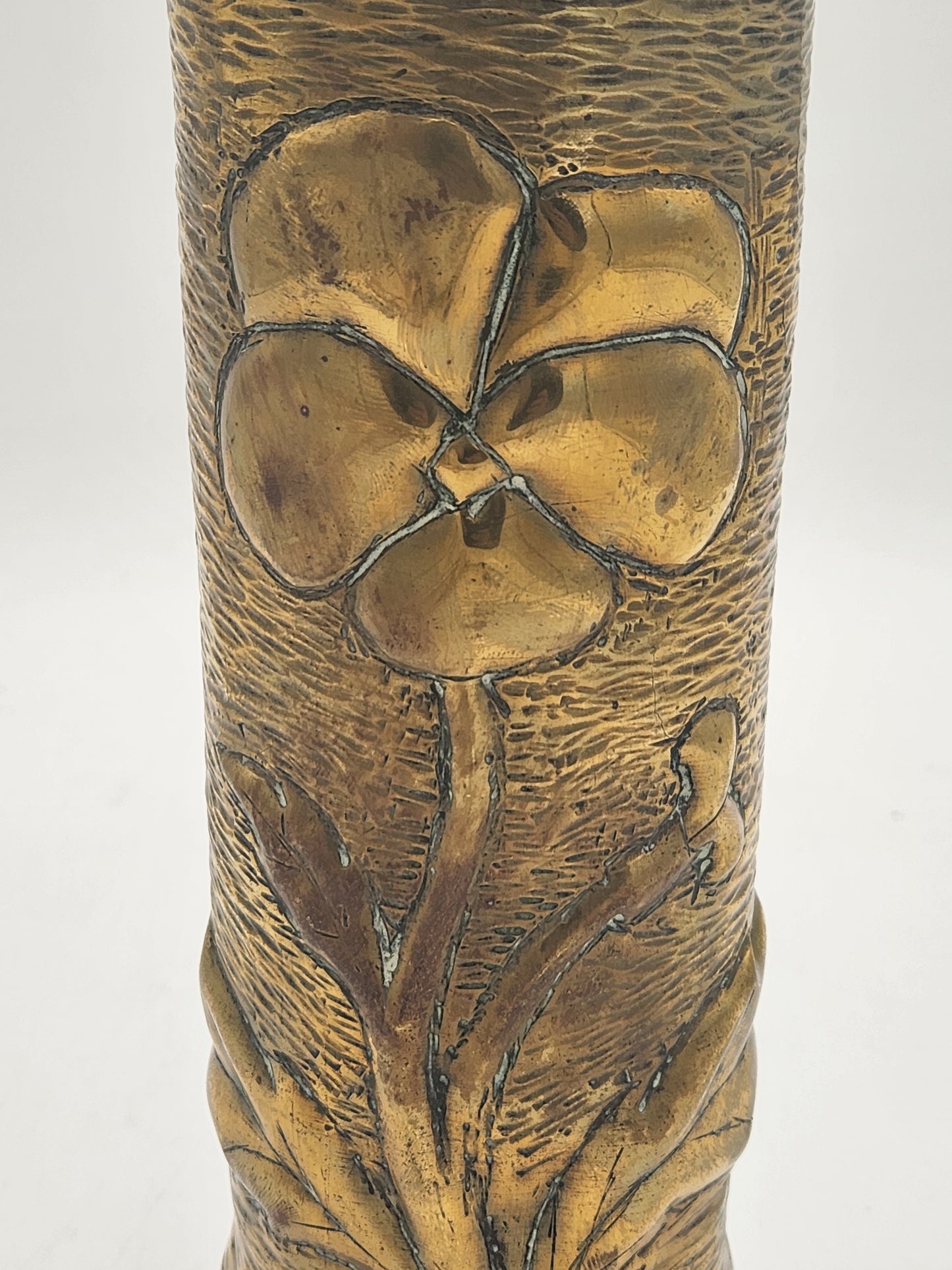 WWI World War 1 Trench Art Vase Made Out of a 75MM Field Cannon Shell