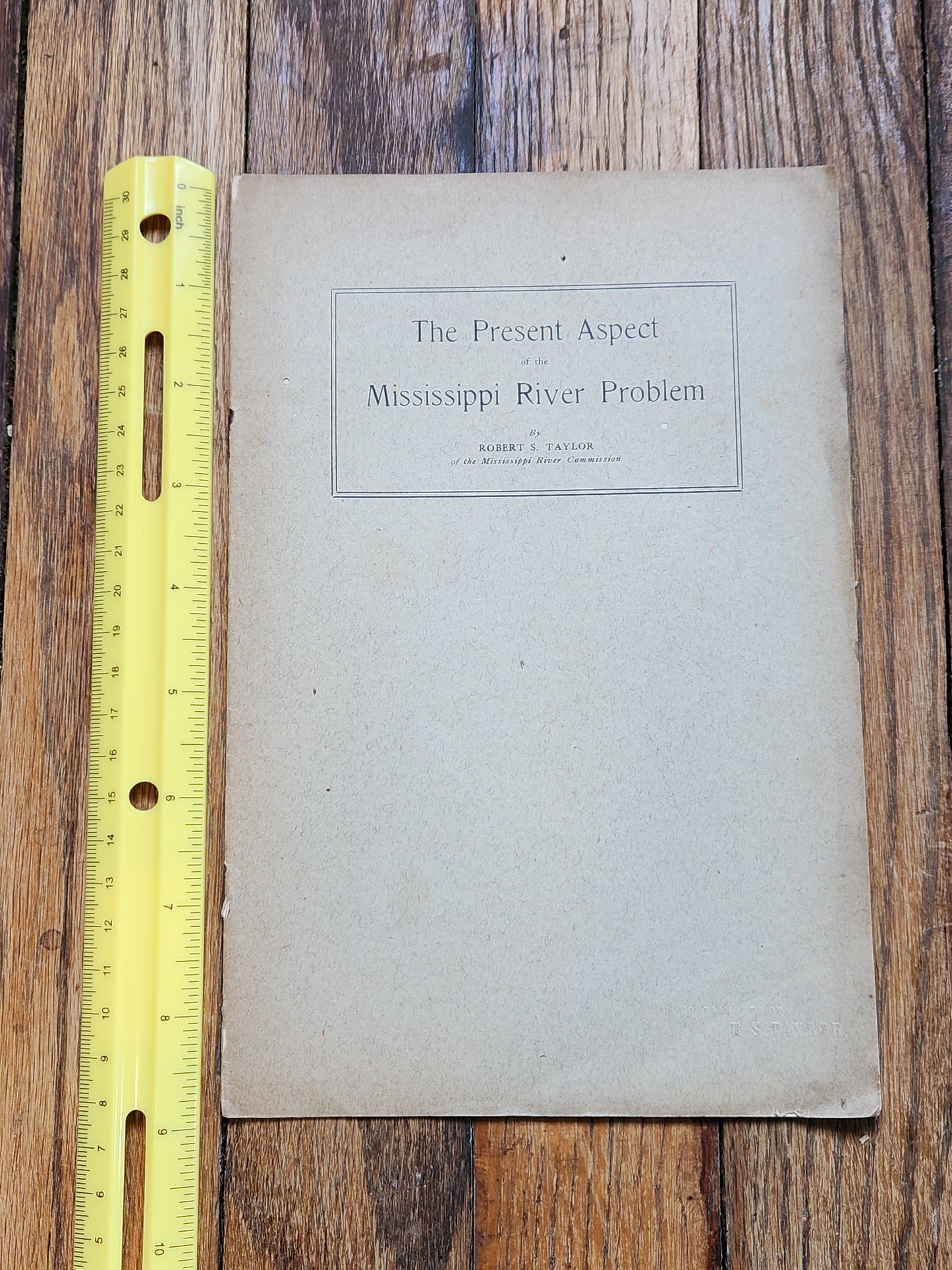 Antique 1890s Pamphlet – The Present Aspect of the Mississippi River Problem by Robert S. Taylor – Rare Historical Booklet
