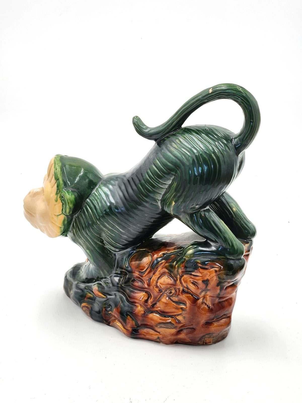 1960s Majolica Ceramic Monkey