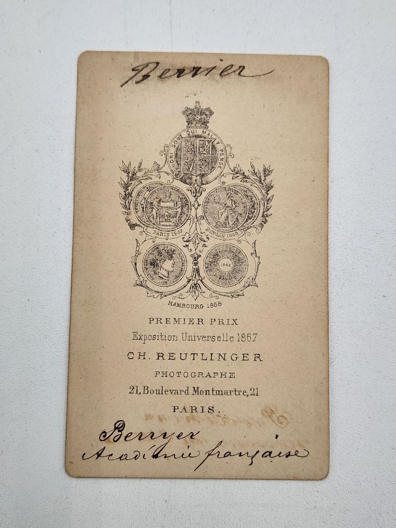 French Politician Pierre-Antoine Berryer Antique CDV Photo 1865.