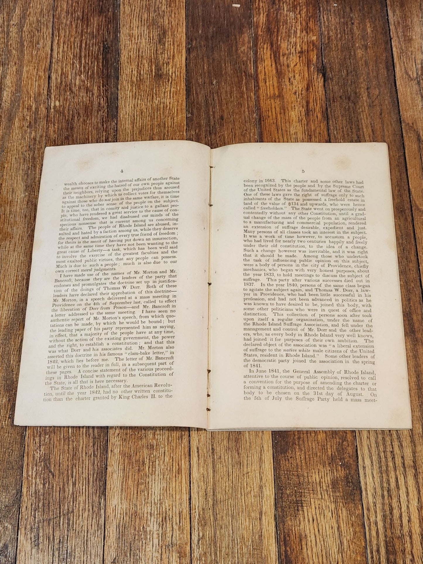 The Merits of Thomas W. Dorr and George Bancroft as they are Politically Connected