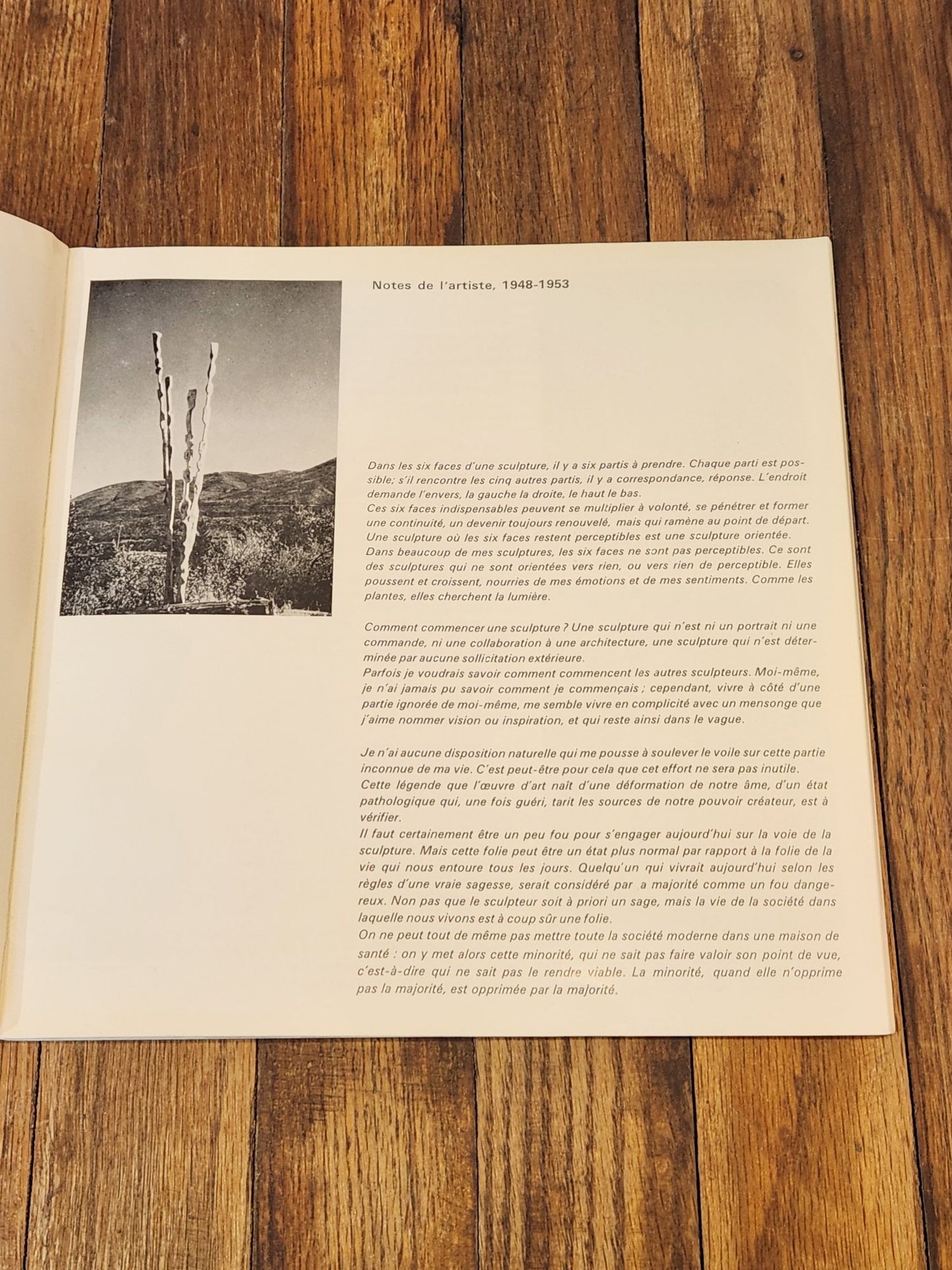 Francois Stahly: Musee des Arts Decoratifs Paris 1966