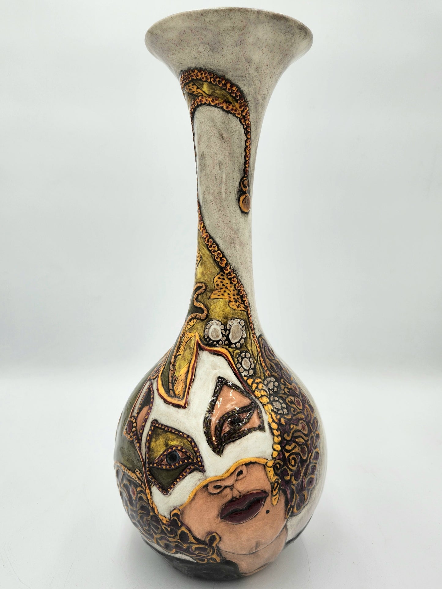 One of a Kind, Handmade Mardi Gras Vase
