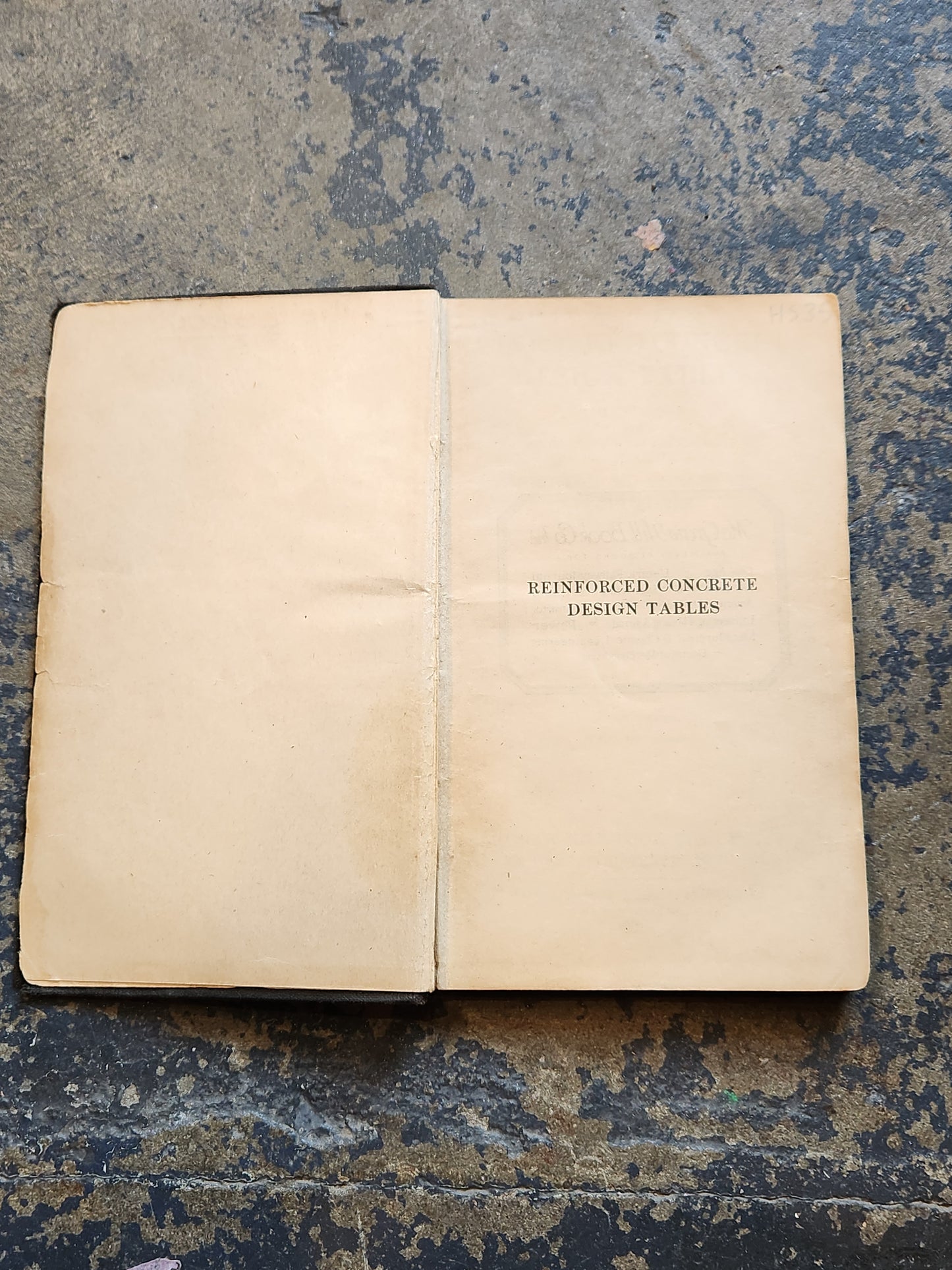 1917 Reinforced Concrete Design Tables — M. Edgar Thomas & C.E. Nichols, McGraw-Hill, 1st Edition Engineering Handbook