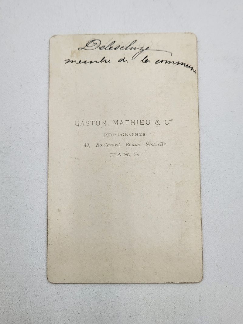 Portrait of Journalist Louis Charles Delescluze - Member of the Commune Carte De Visite CDV