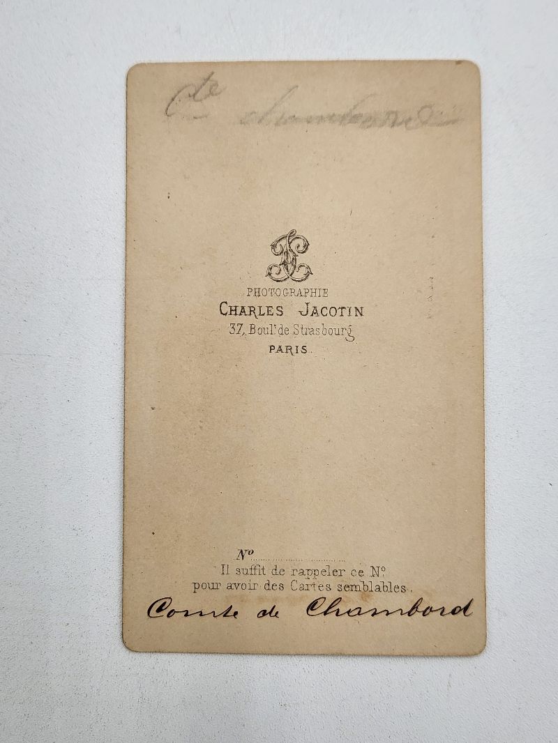 CDV Count of Chambord Henri d'Artois