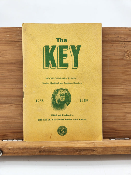 1958-59 Baton Rouge High School “The Key” Student Handbook & Directory
