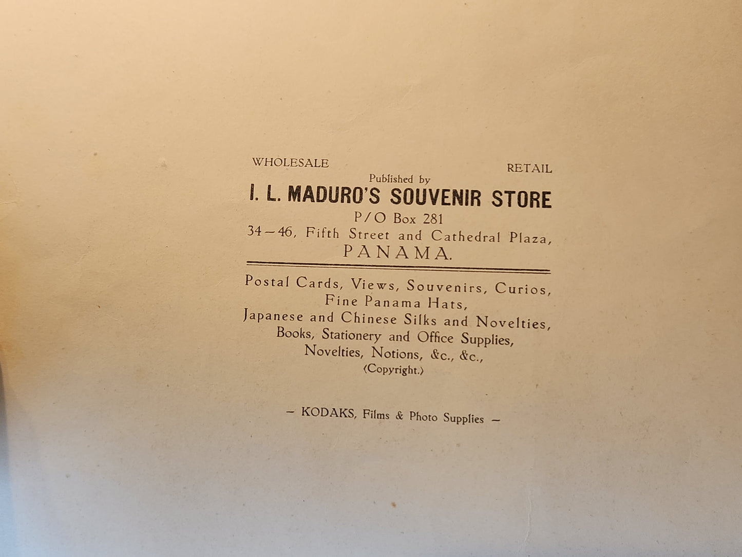Souvenir of Panama and the Canal