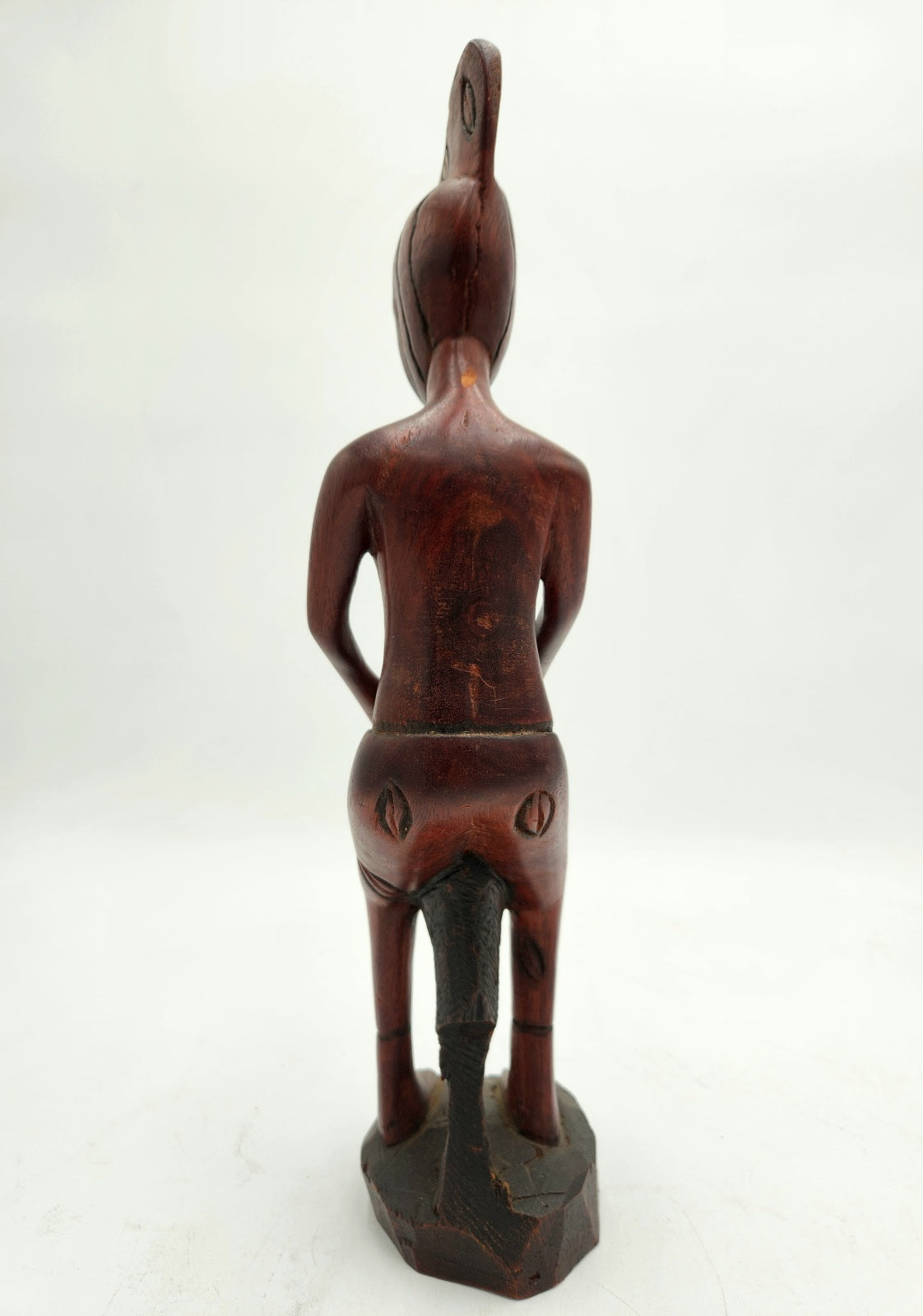 Hand Carved African Drum Wood Sculpture