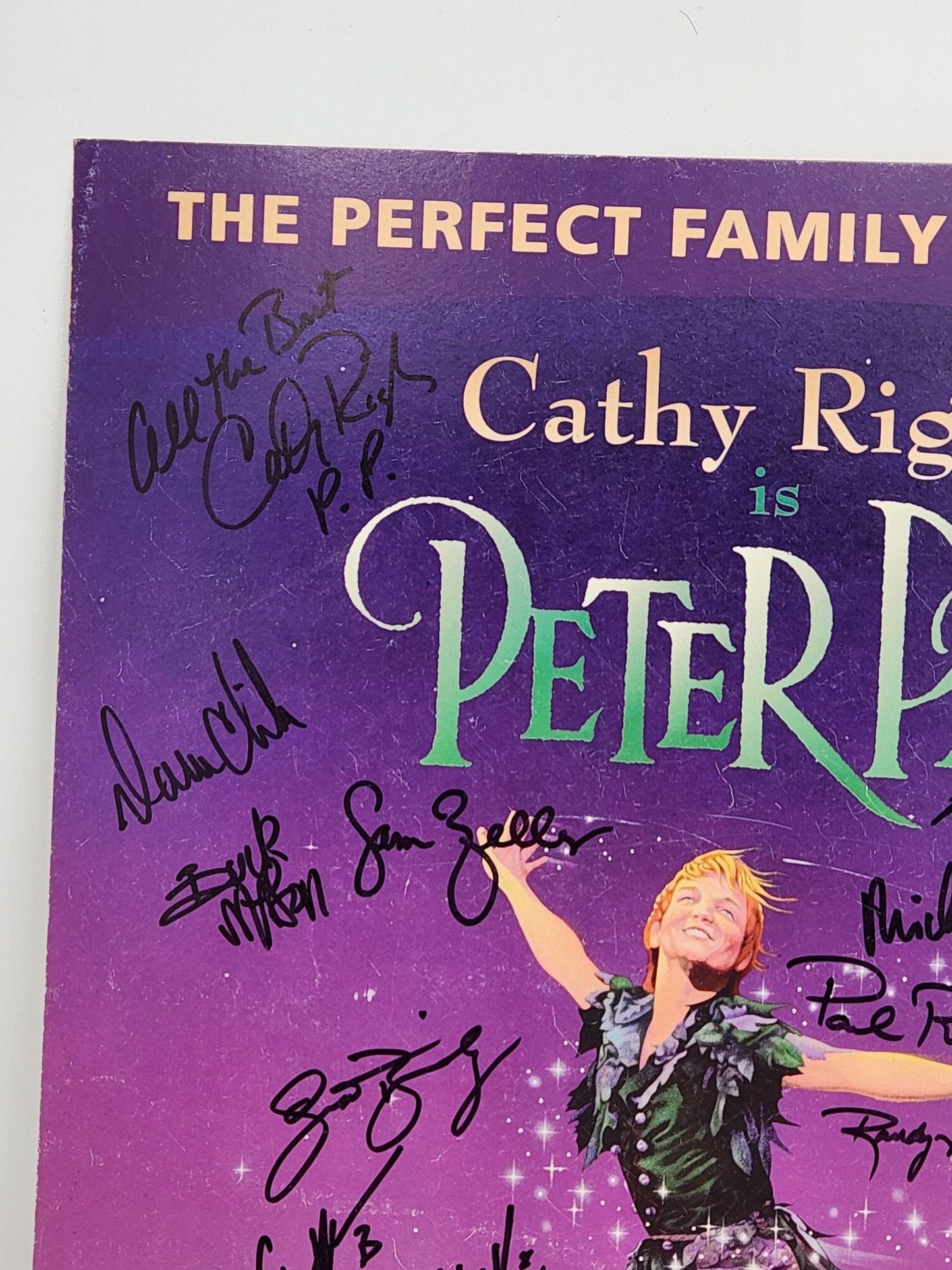 Cathy Rigby Peter Pan Autographed Signed Poster Window Card 14x22