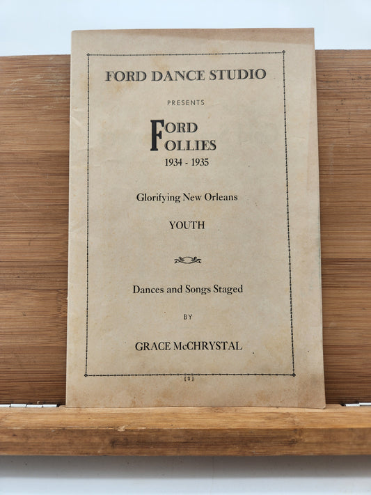 1935 Ford Dance Studio Program – “Ford Follies” New Orleans – McChrystal