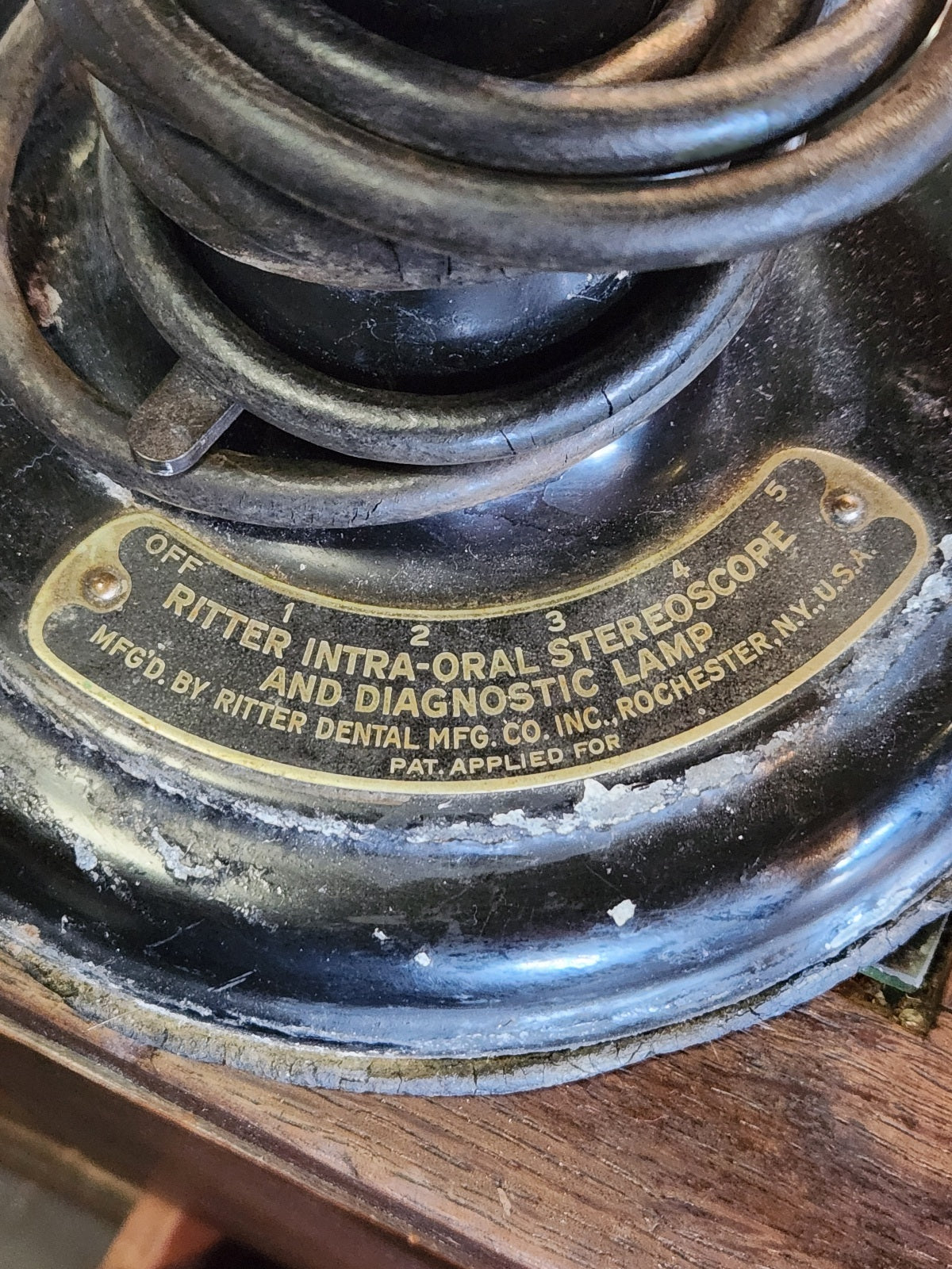 Vintage 1930s Ritter Intra-Oral Dental Stereoscope And Diagnostic Lamp