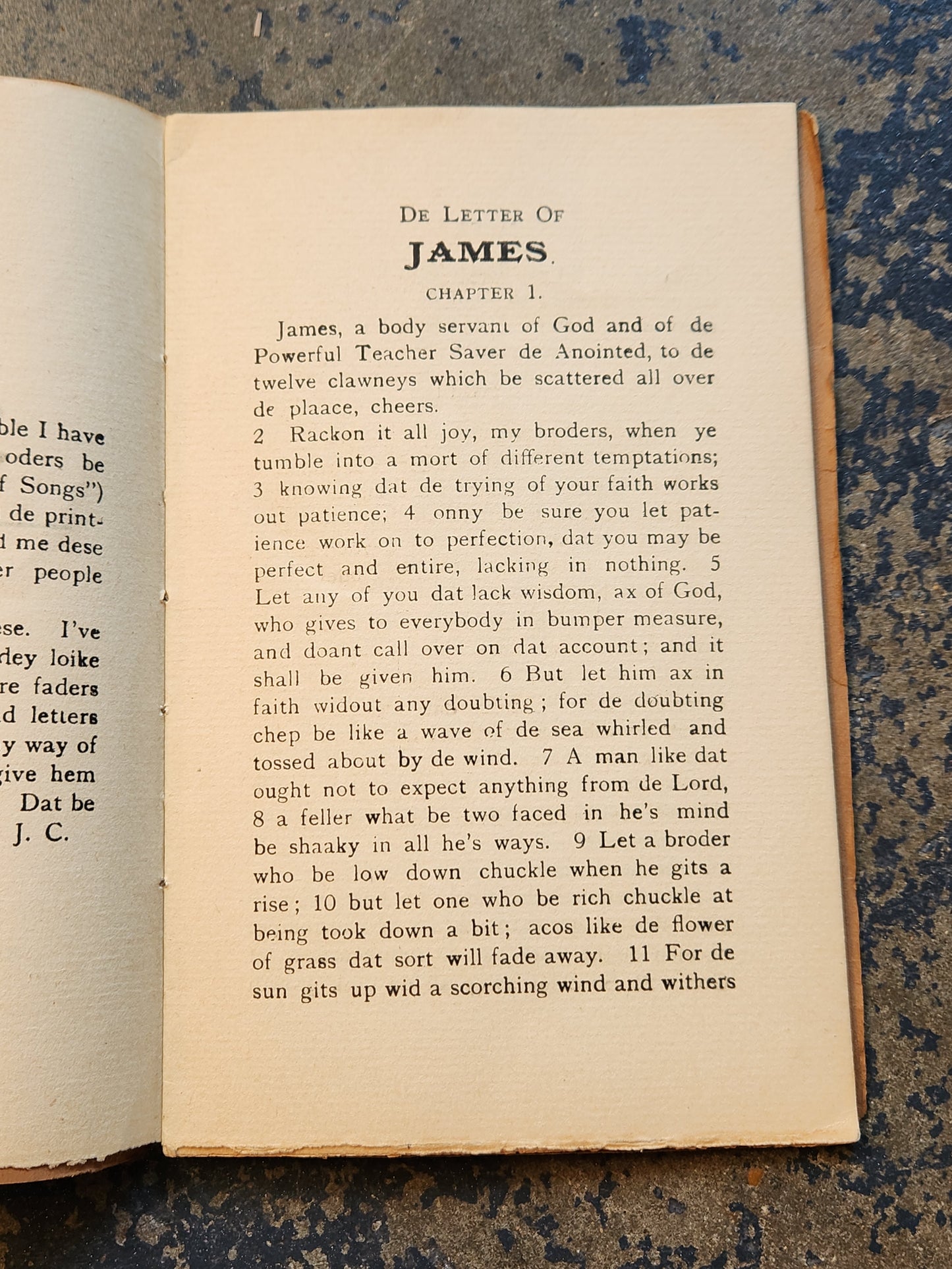 De Letter of James (1935) — Sussex Dialect Translation by Jim Cladpole — Tunbridge Wells Printing