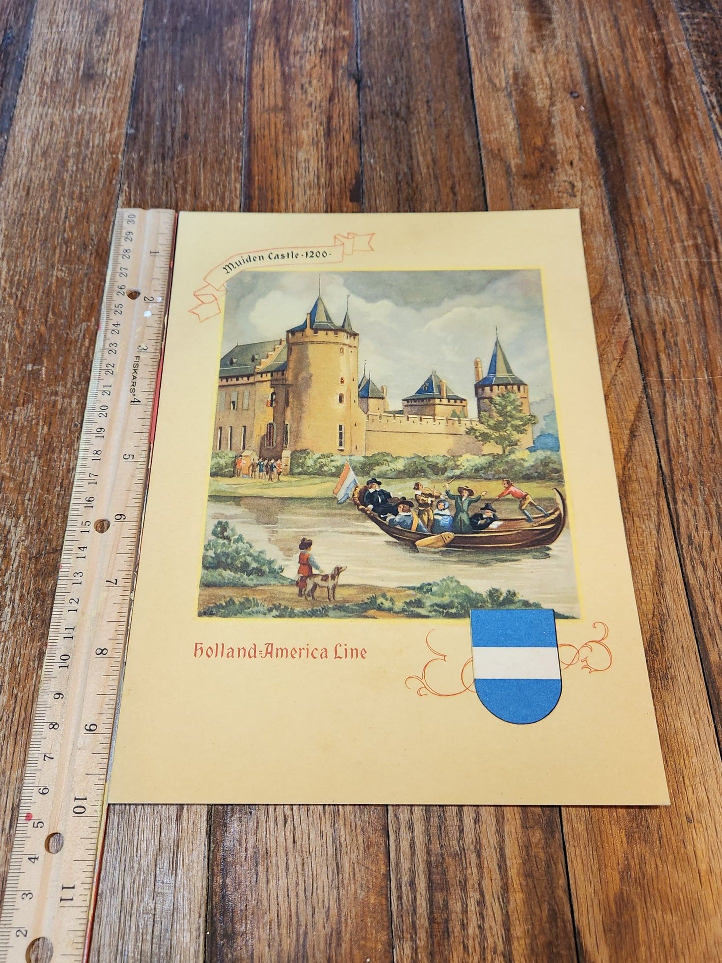 Muiden Castle, Holland-America Line Menu 1958