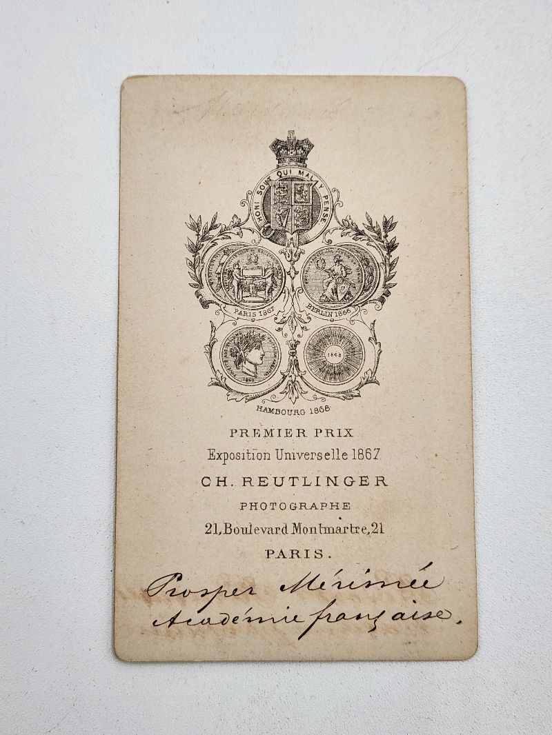 Prosper Merimee, 1803-1870, French, historian, archaeologist, short story author - Cdv Carte De Visite Photo