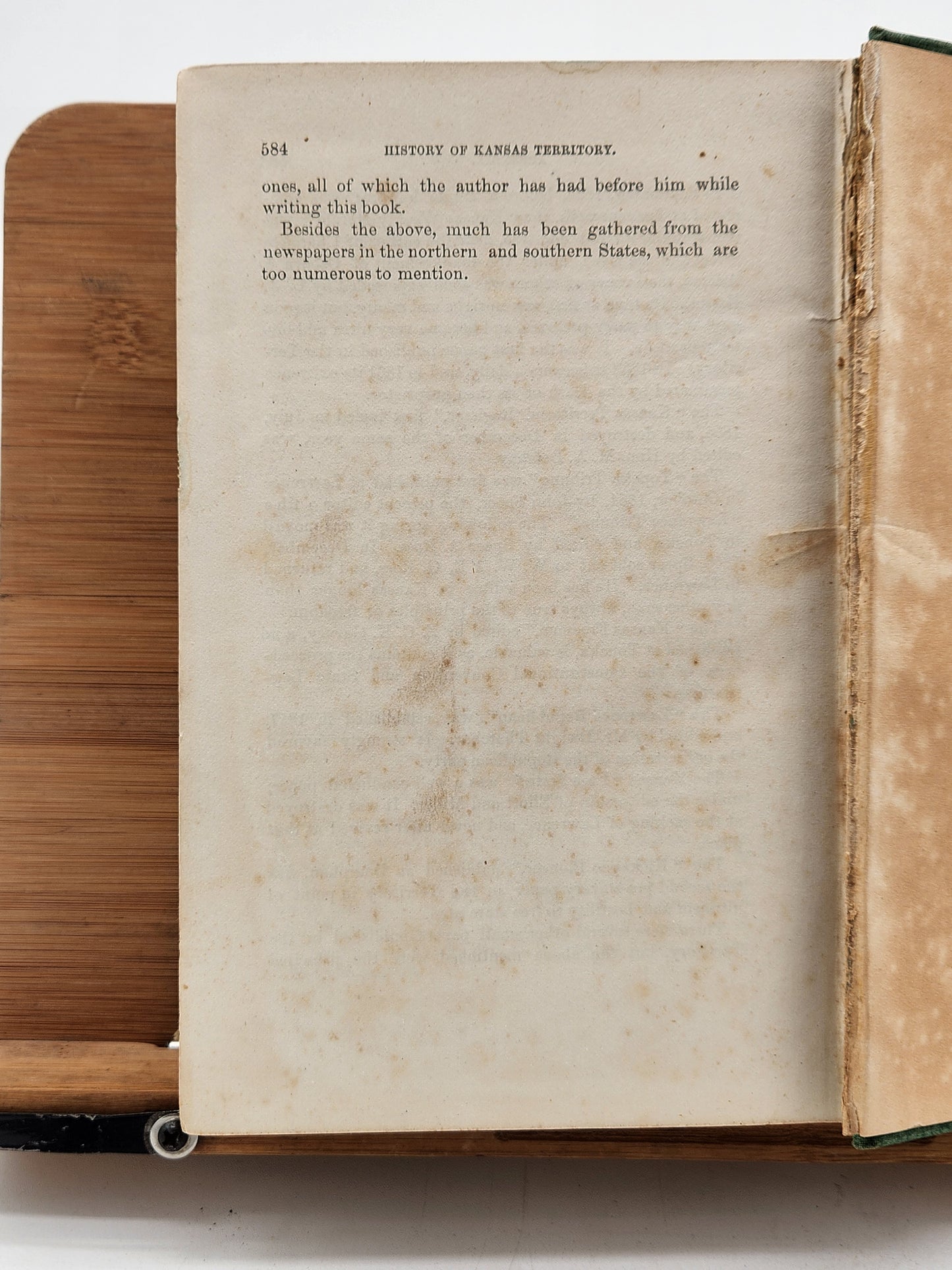 1868 History of Kansas J.N. Holloway – Civil War Era Slavery Conflict – Antique Book