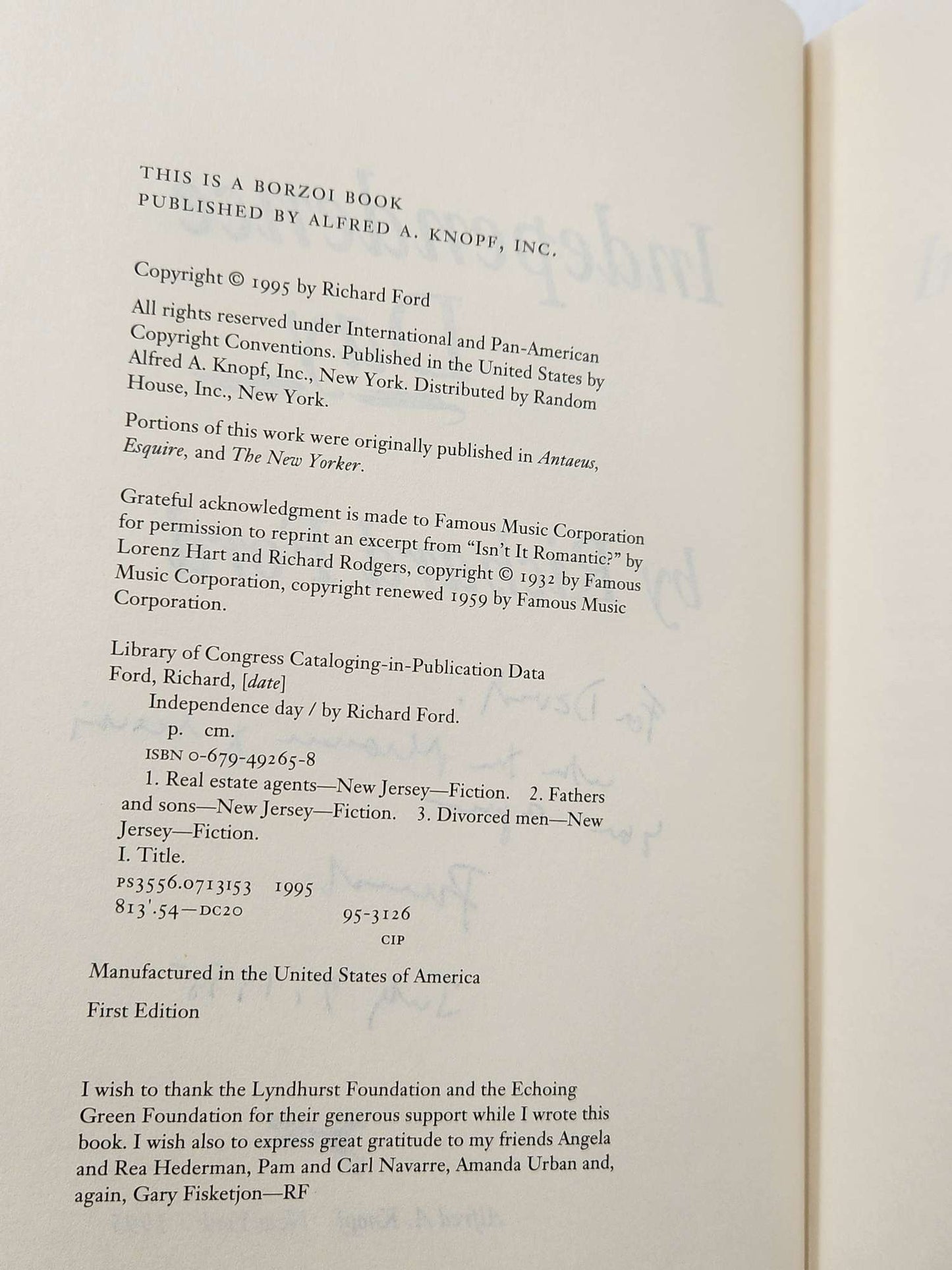 Independence Day by Richard Ford