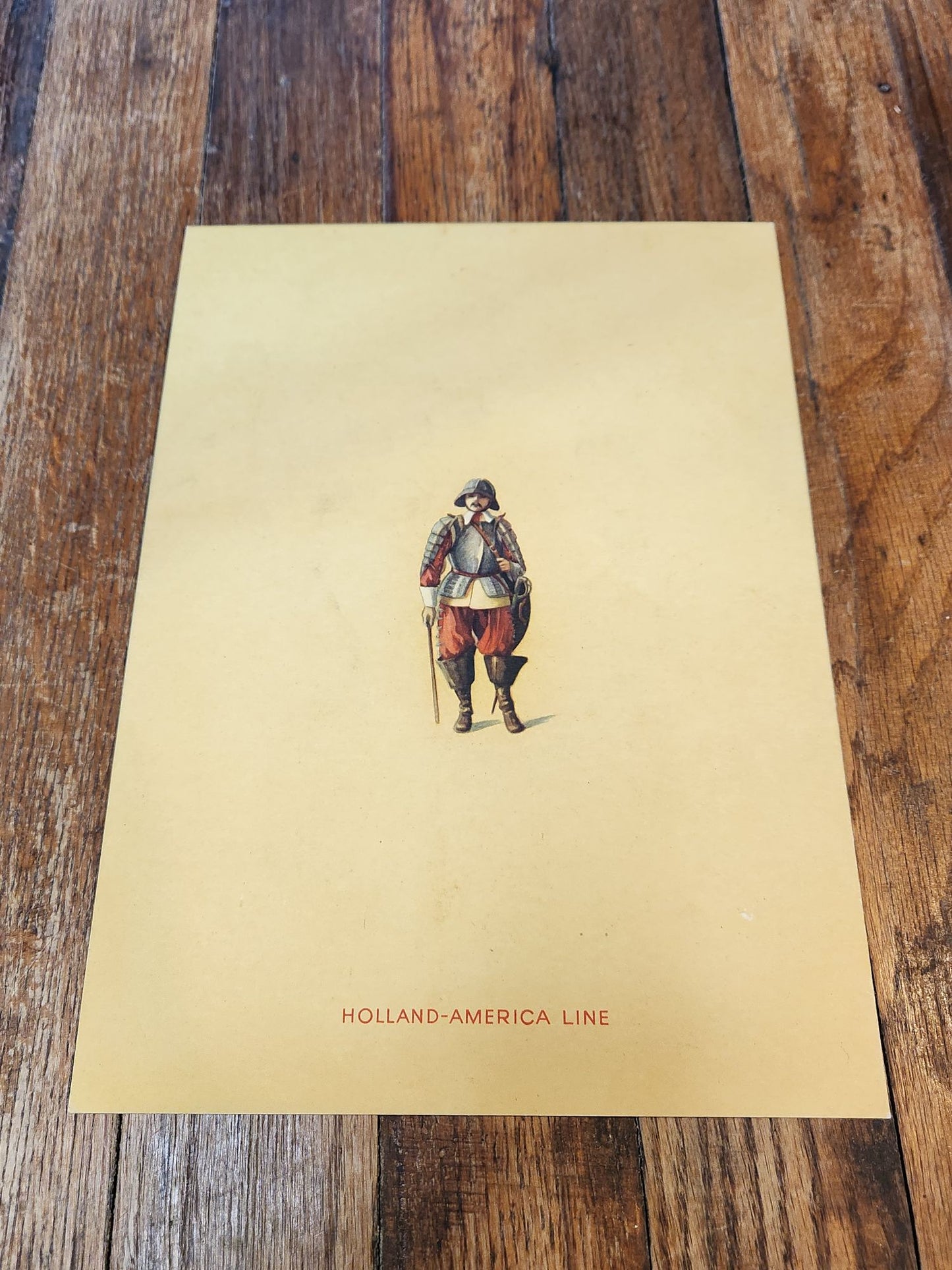 Muiden Castle, Holland-America Line Menu 1958