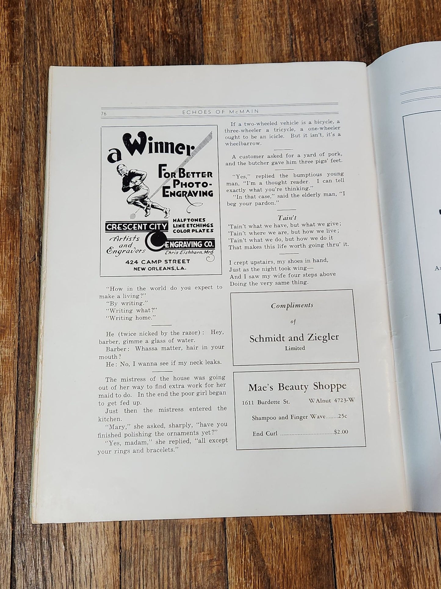 Echoes McMain Senior Issue 1937 Vol. VI No.2