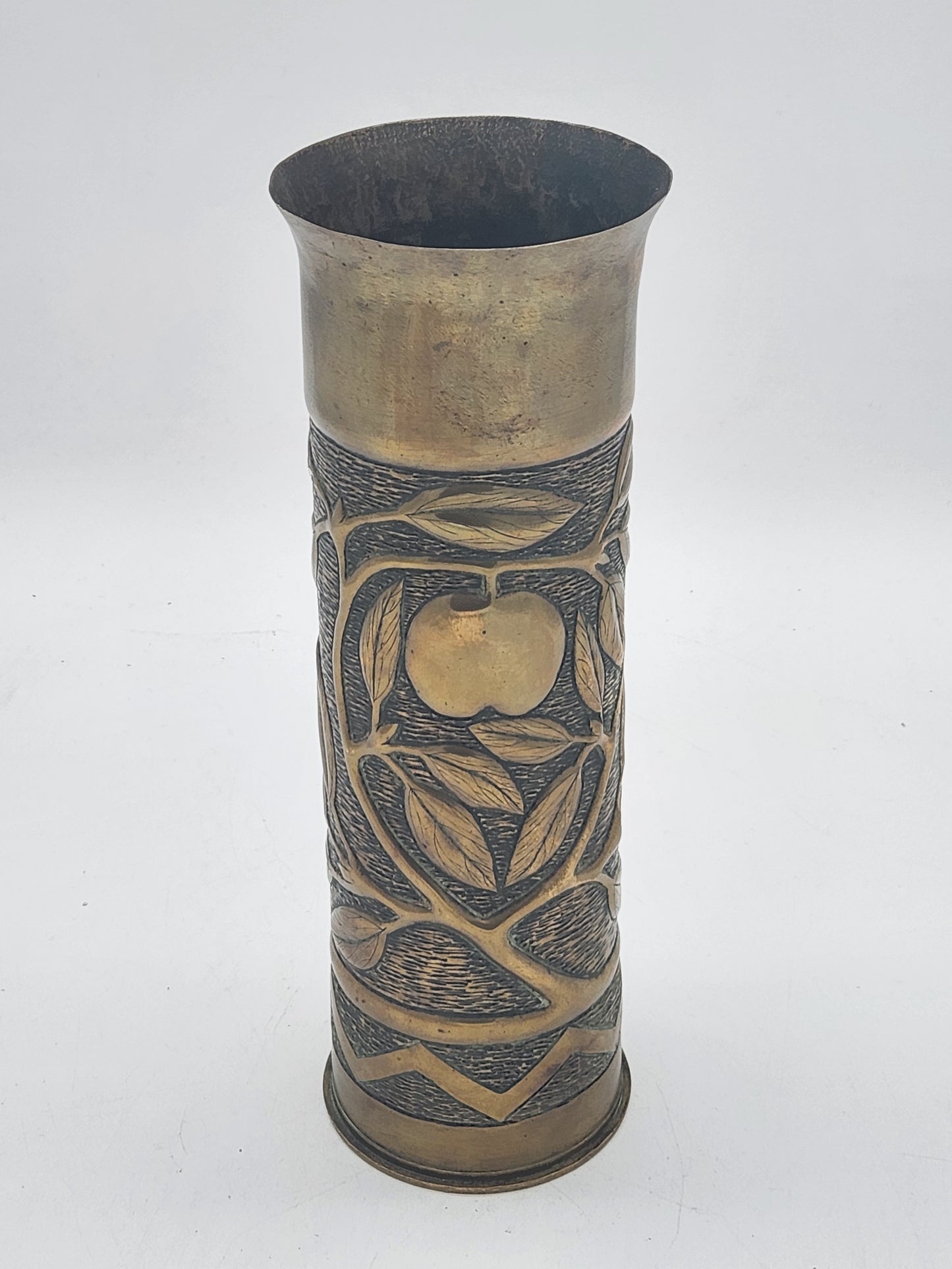 WWI World War 1 Trench Art Vase Made Out of a 75MM Field Cannon Shell