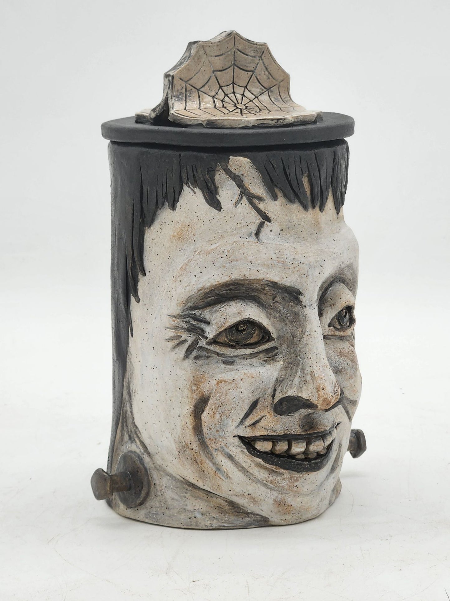 Handcrafted Frankenstein Pot With Lid