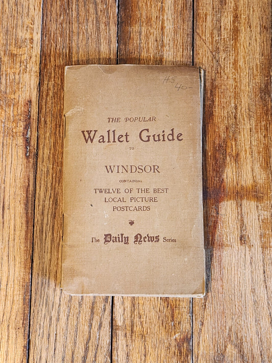 Antique 1920s “The Popular Wallet Guide to Windsor” Booklet w/ 12 Postcards – Daily News Series, Fleetgate Publications