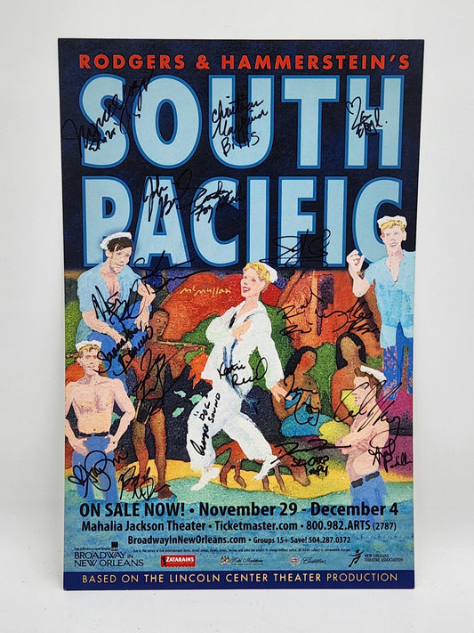South Pacific Cast Signed Window Card - New Orleans