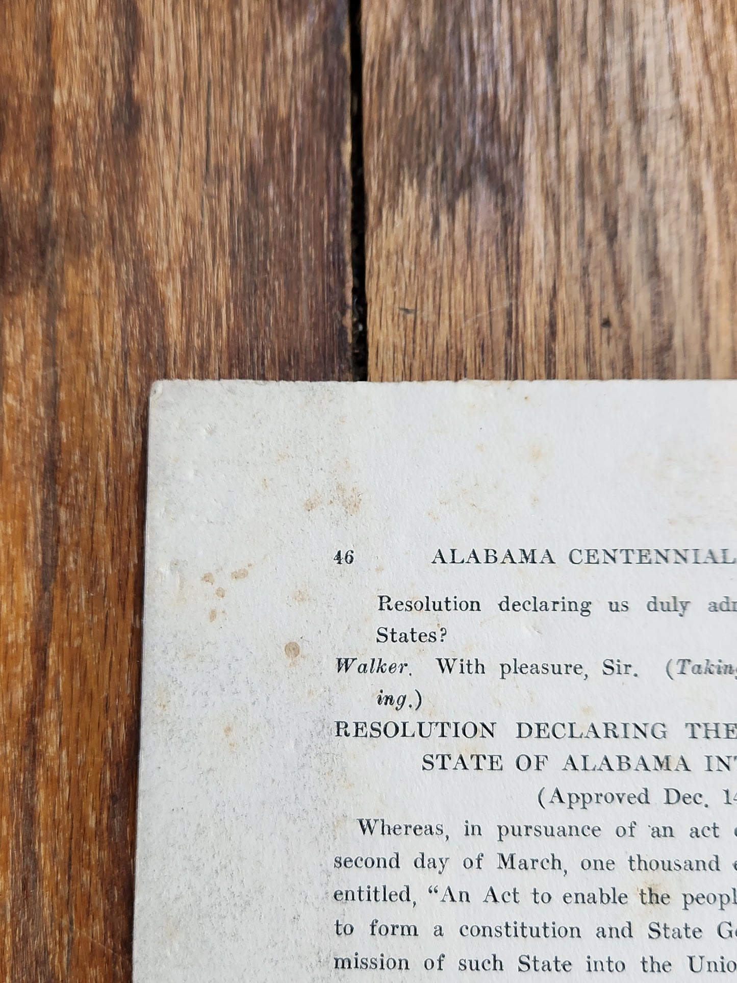 1919 “Alabama, or the Making of a State” – Marie Bankhead Owen – Alabama Centennial Commission Play