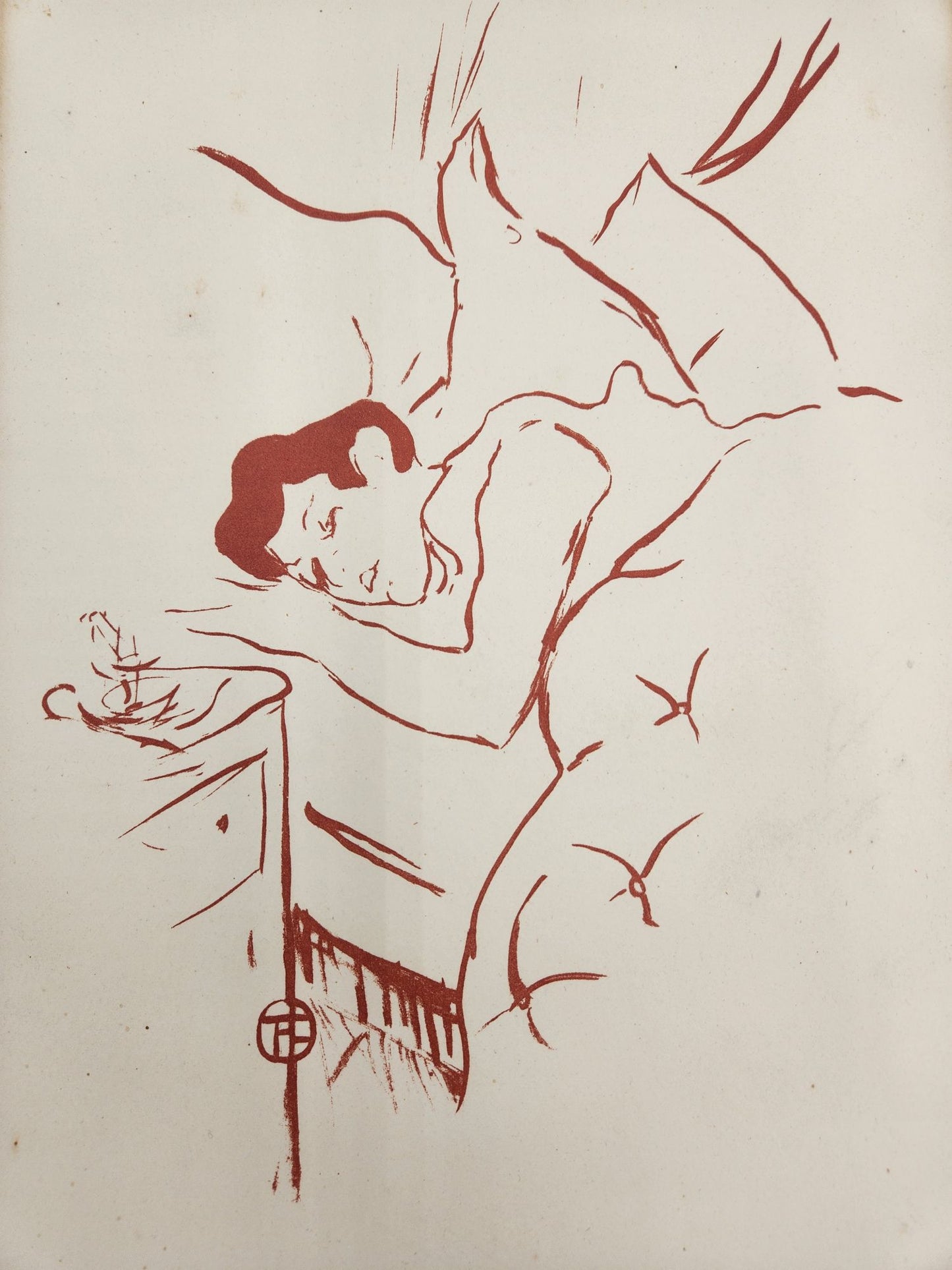 Henri Toulouse Lautrec Ta Bouche Your Mouth Colored Stone Lithograph 1893 Rare