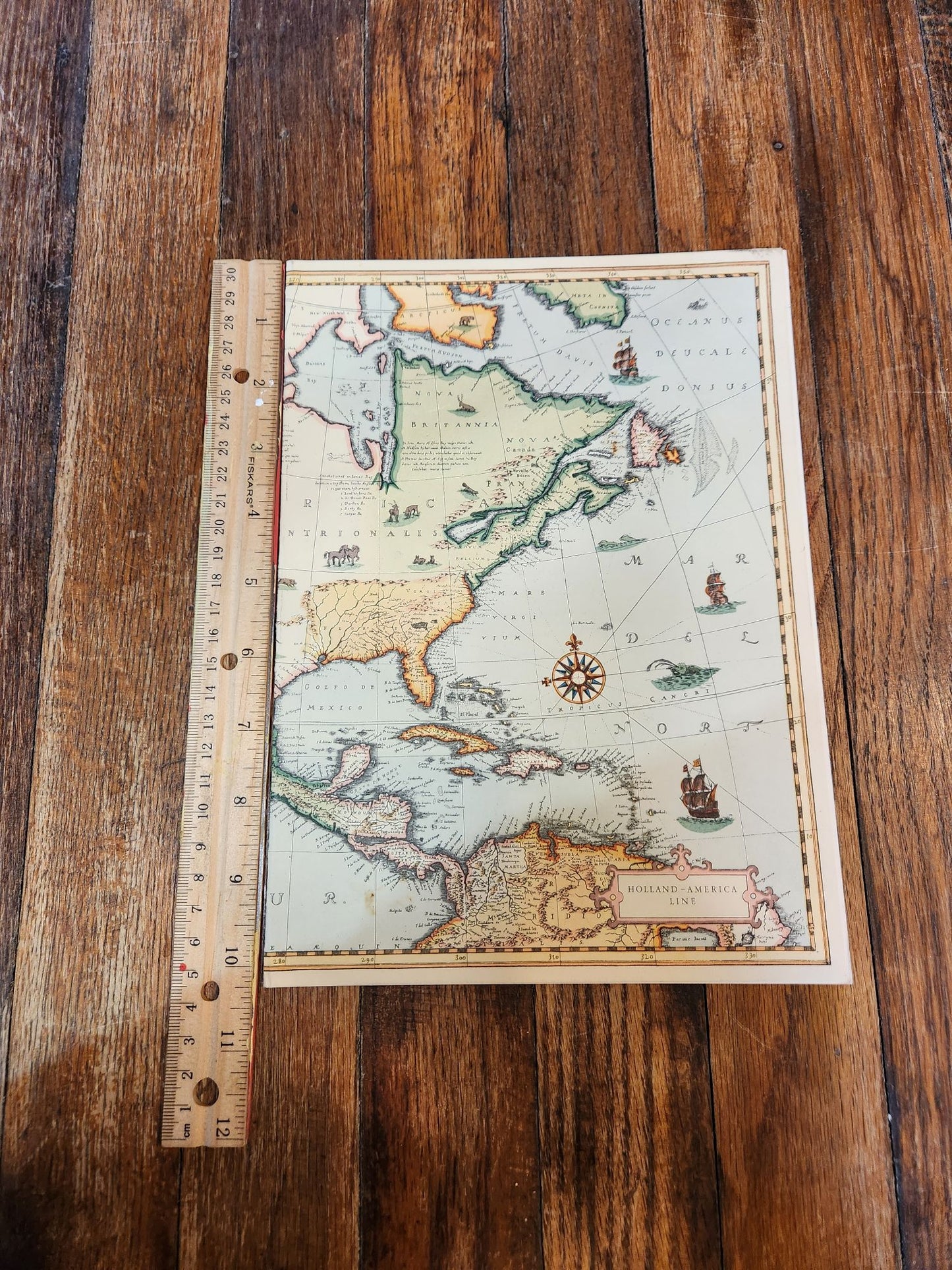 Map of America Holland-America Line Menu