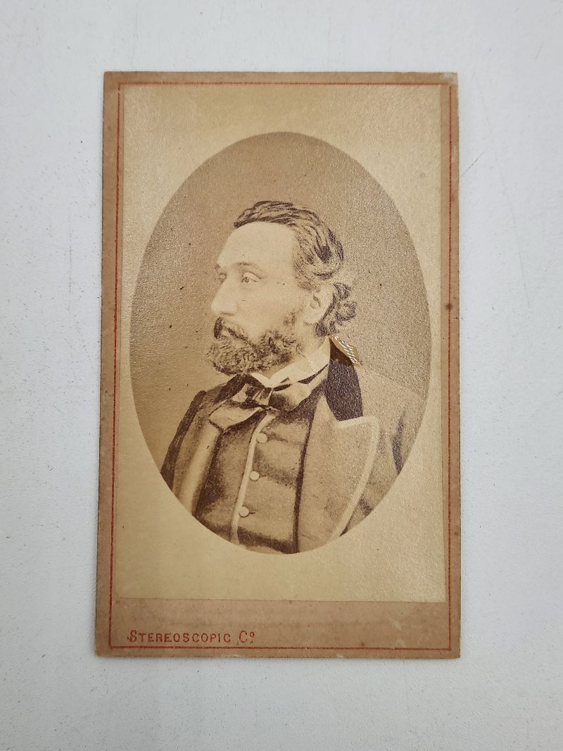 Cdv (Carte De Visite) Leon Gambetta French Lawyer & Republican Politician London Victorian Photo