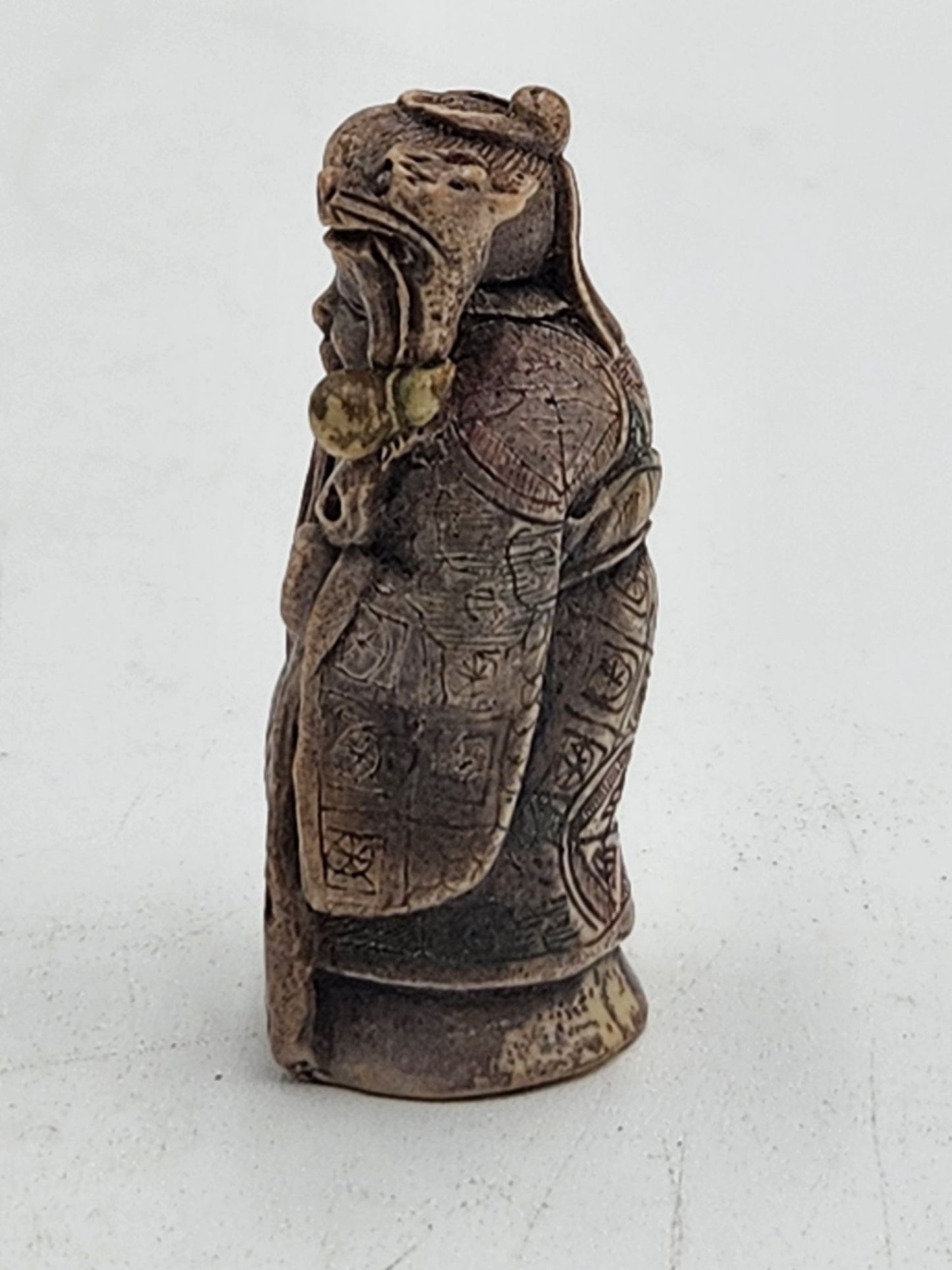 Vintage Netsuke Figurine 15 - Wise Man with Staff and Peach
