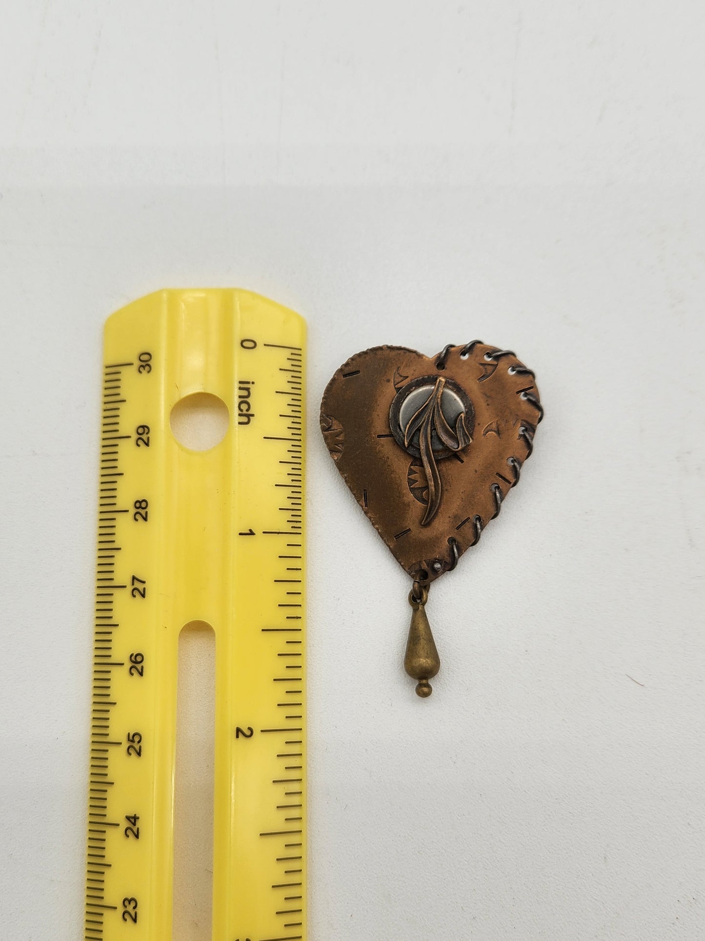 Thomas Mann Techno Romantic Heart Brooch (wire wrapped)
