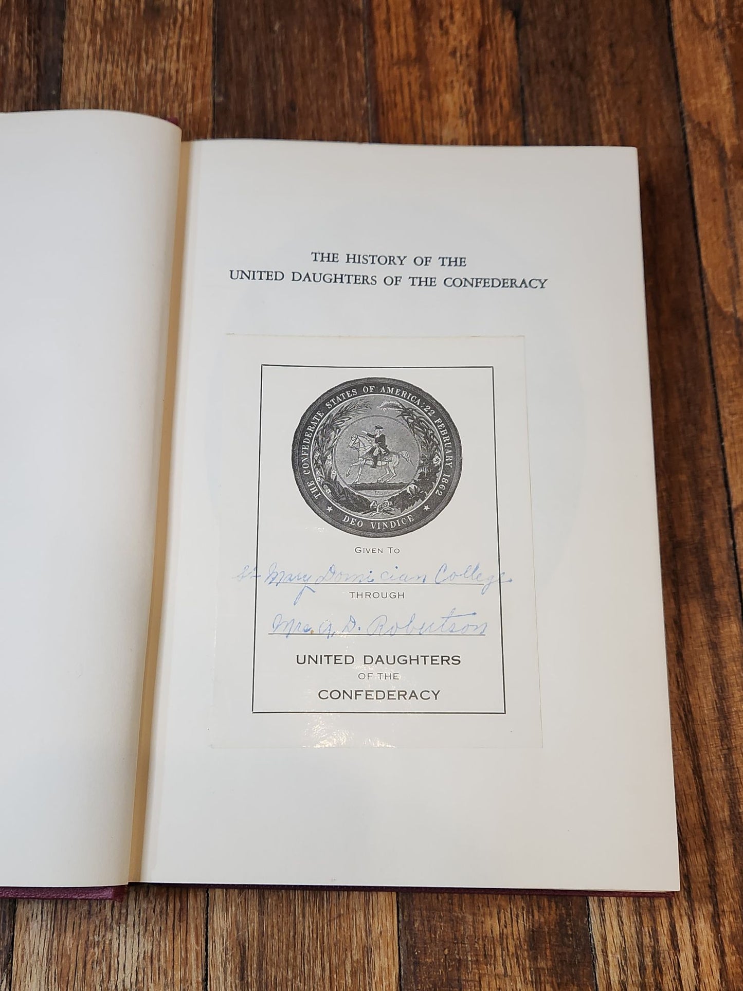 History of the United Daughters of the Confederacy 1894-1955