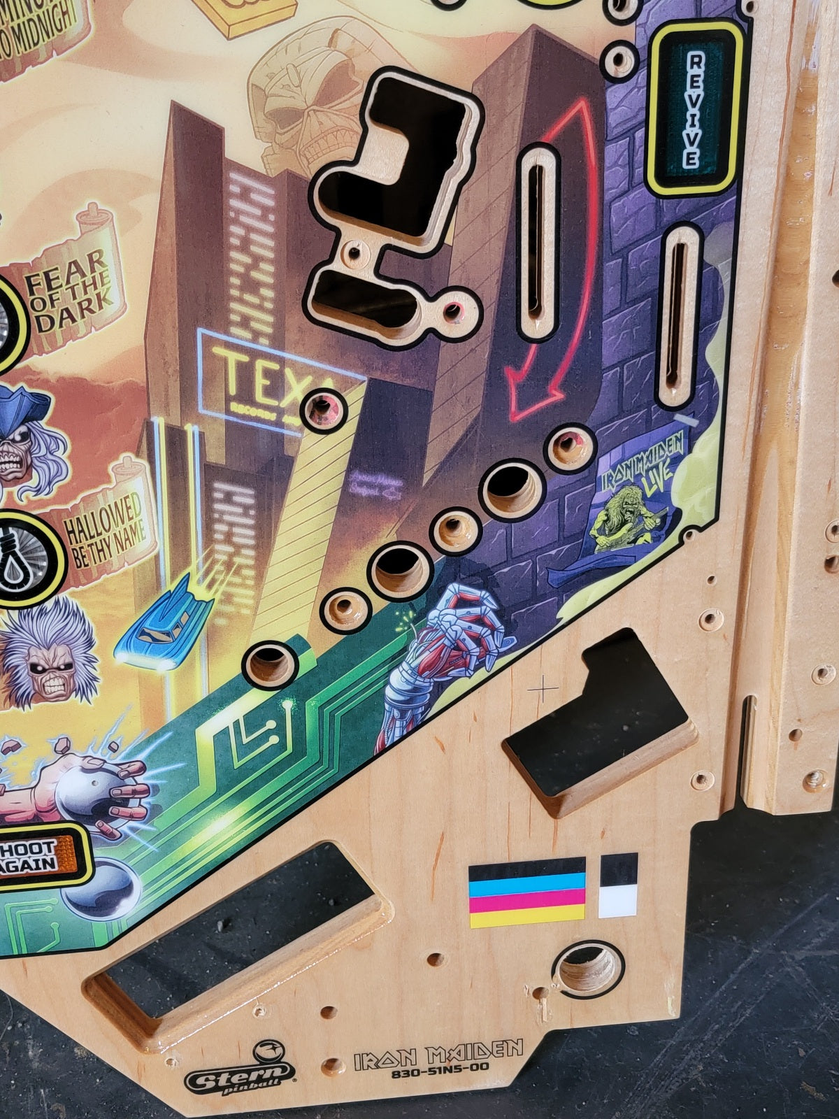 Stern Iron Maiden Pinball Machine Playfield