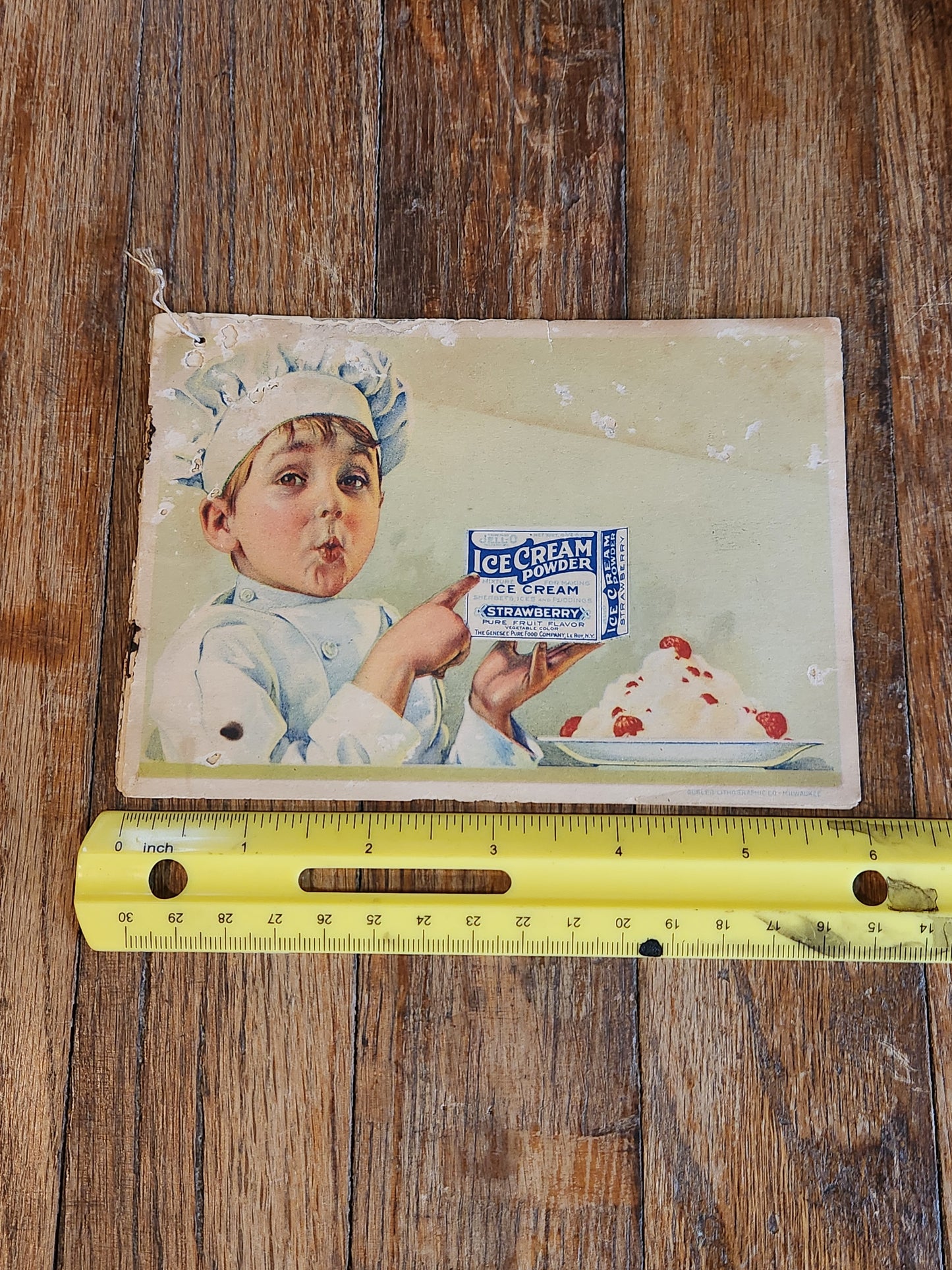 Antique Jell-O Ice Cream Powder Recipe Booklet c1920s Color Lithographs