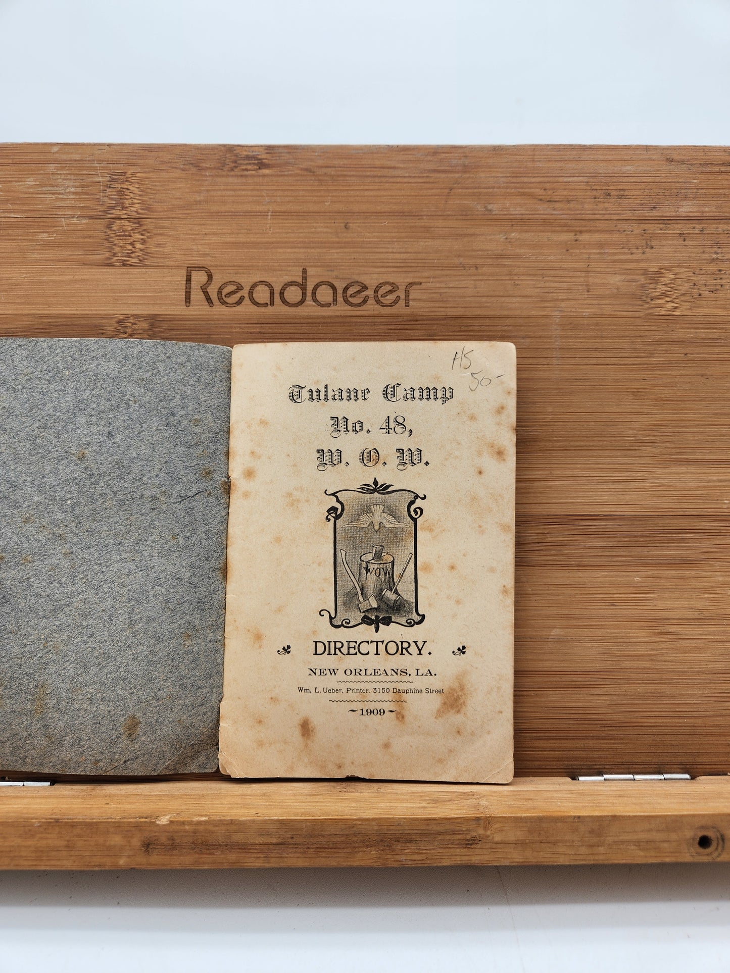 1909 Tulane Camp No. 48 W.O.W. Directory New Orleans Woodmen of the World LA