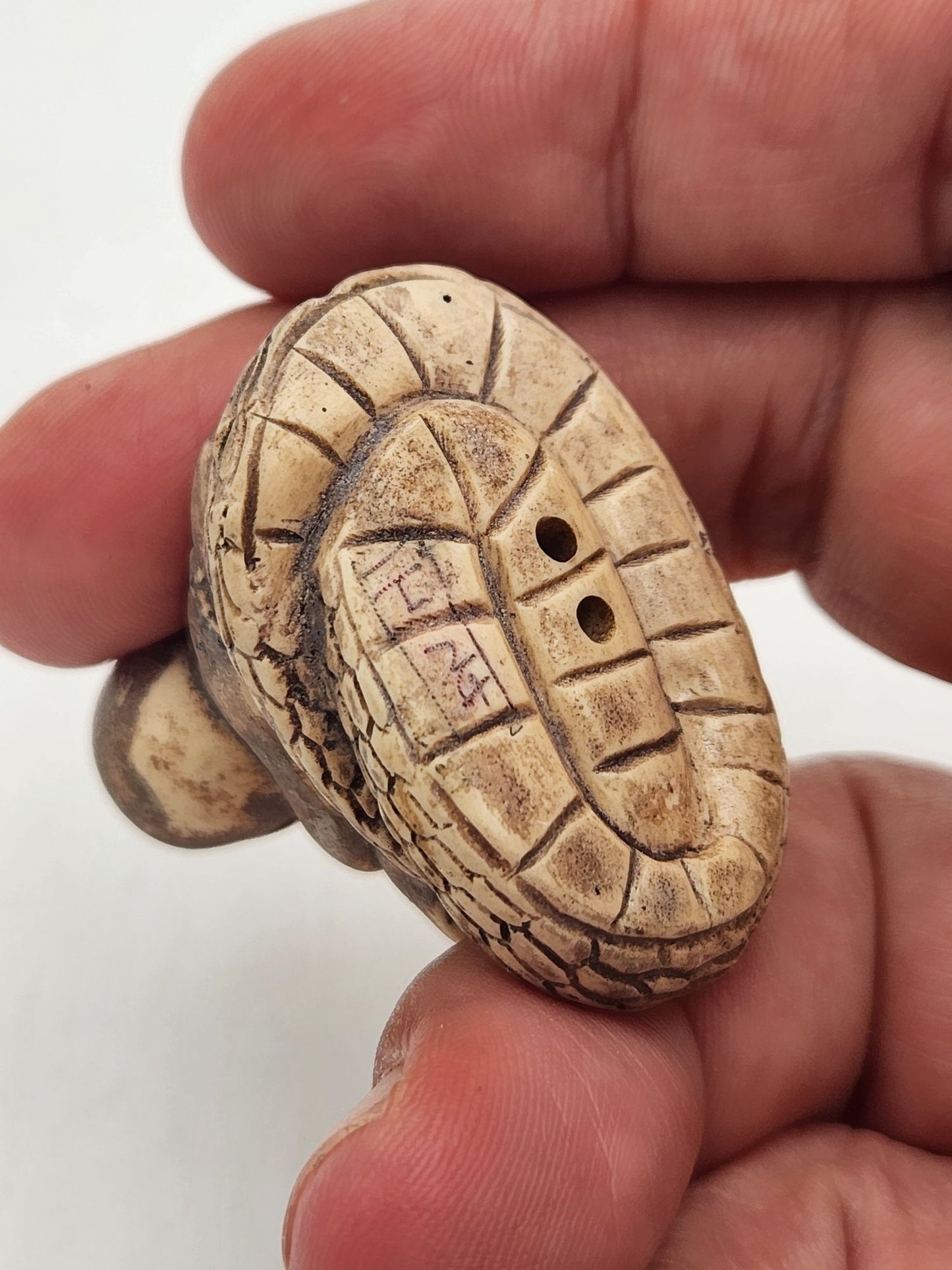 Vintage Netsuke Figurine 14 - Boy with a Snake