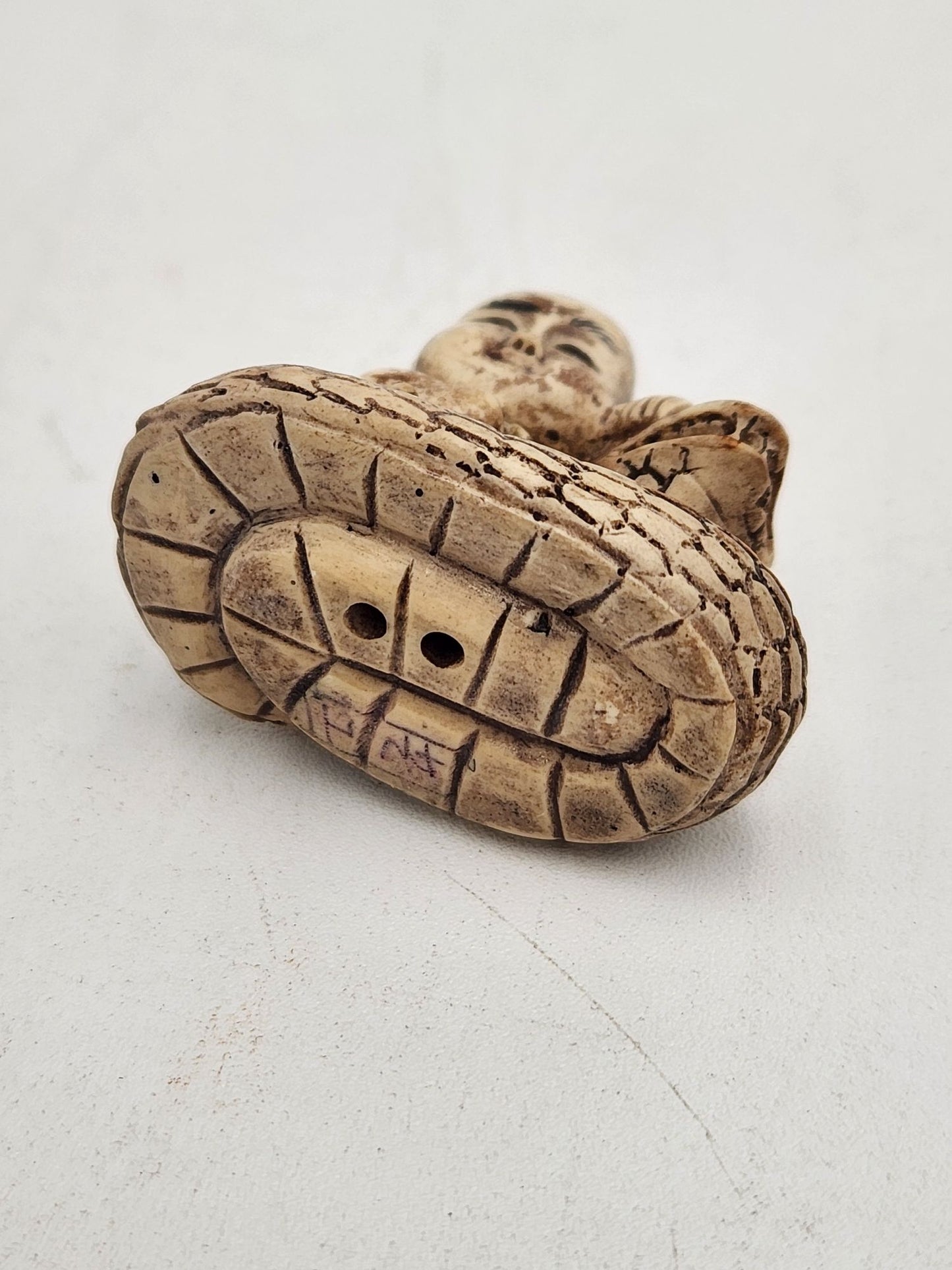 Vintage Netsuke Figurine 14 - Boy with a Snake