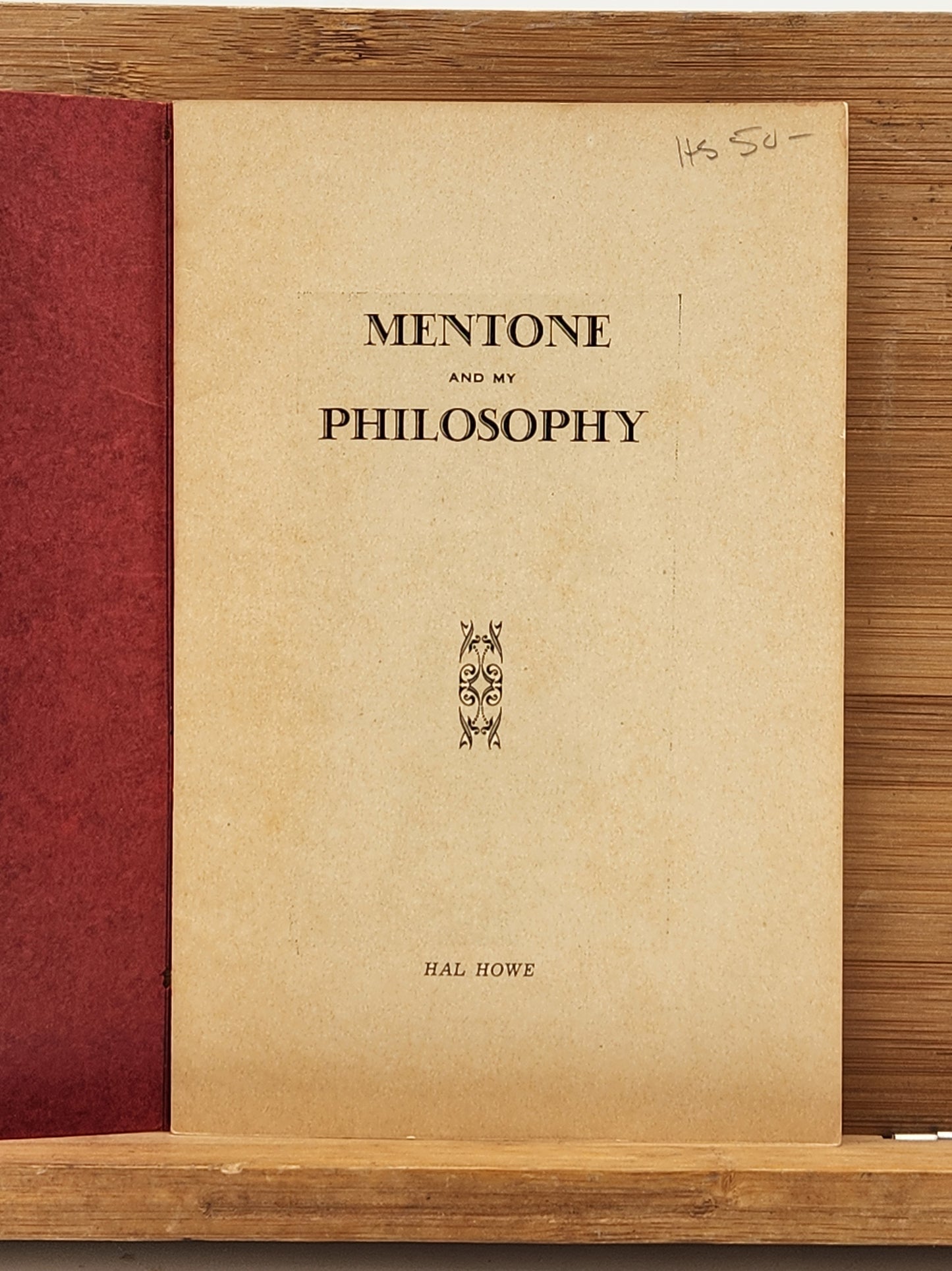 Mentone and My Philosophy by Hal Howe – Rare Vintage Booklet Alabama History DeSoto Hotel